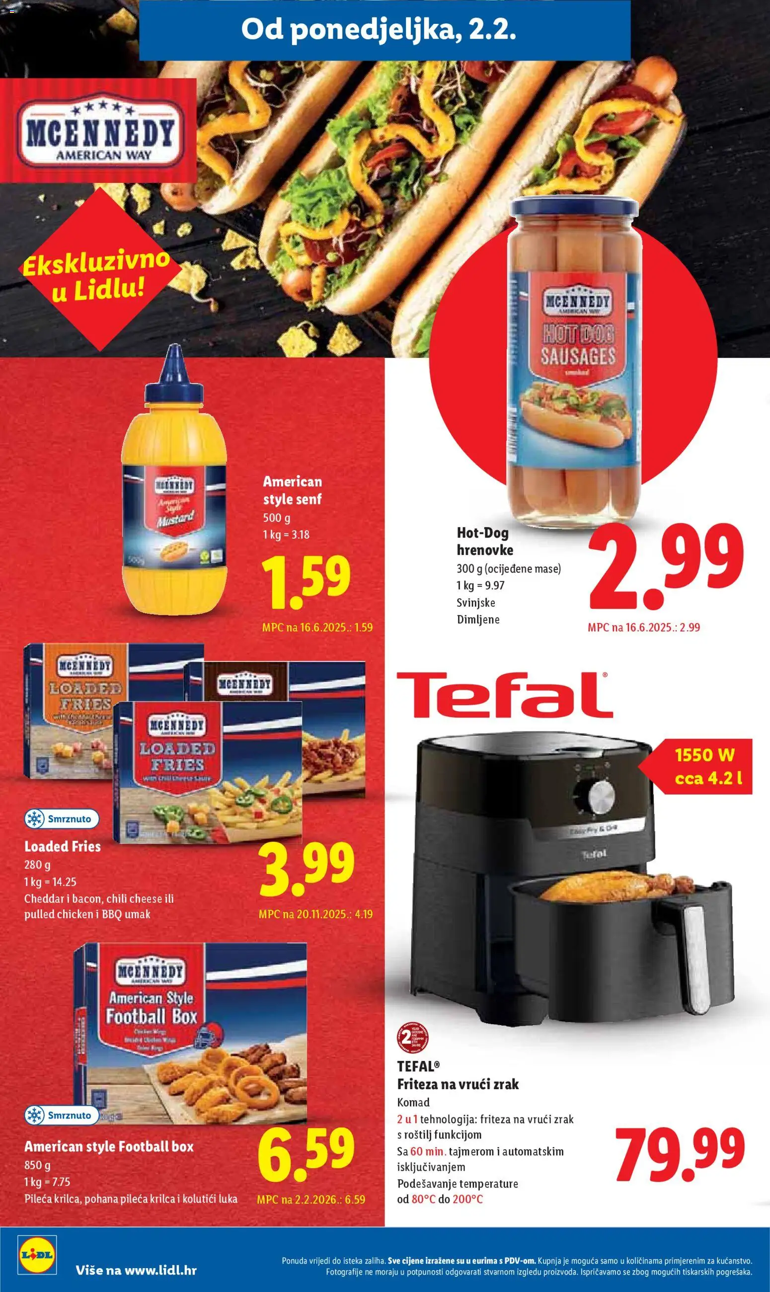 Lidl katalog | vrijedi od 02.02.2026 | Stranica: 14 | Proizvodi: Roštilj, Friteza, Hrenovke, Friteza na vrući zrak
