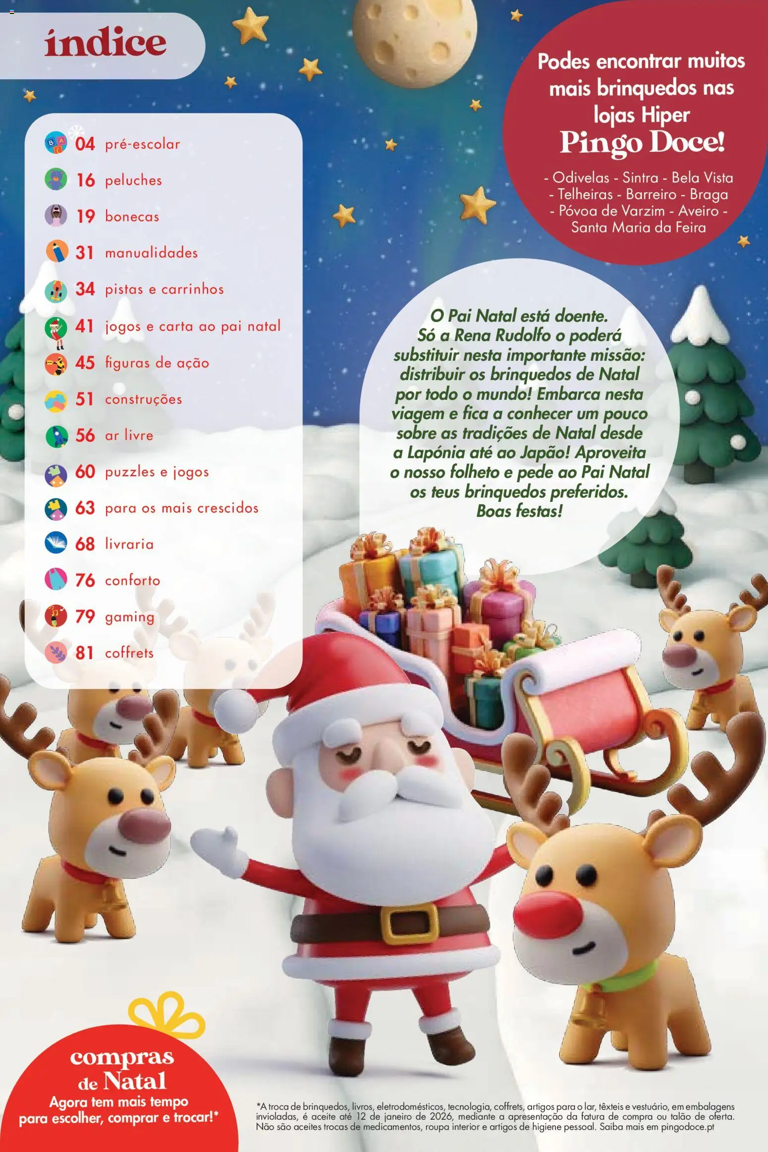 Pingo Doce  Brinquedos Natal Lojas Hipers │ válido de 18.11.2025 | Página: 2 | Produtos: Jogos, Roupa interior, Peluches