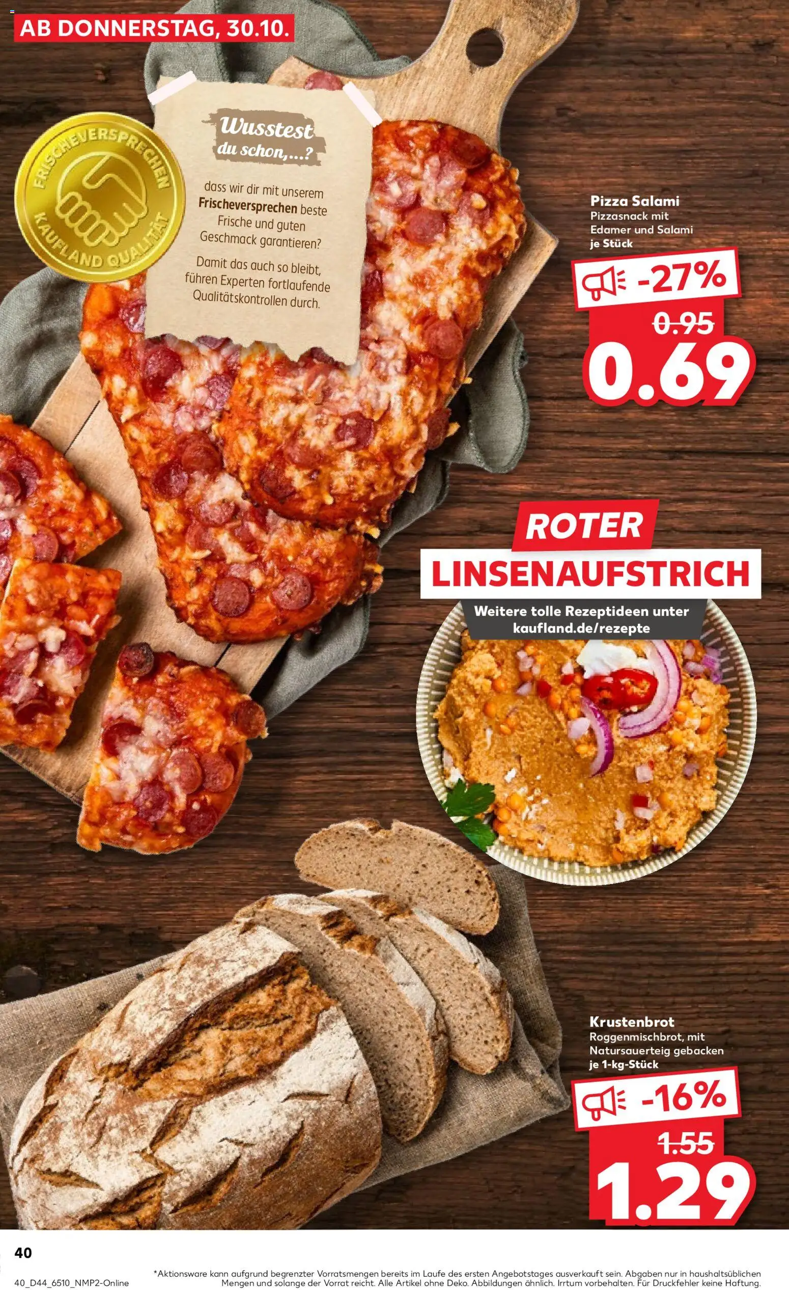 Kaufland prospekt Köln	 – gültig ab 02.11.2025 | Seite: 40 | Produkte: Edamer, Salami, Pizza