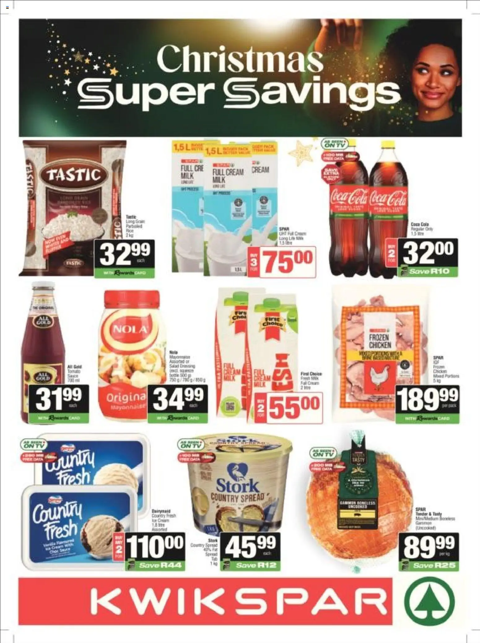 New KWIKSPAR catalogue – valid from 08.12.2025 | Page: 1 | Products: Data, Milk, Chicken, Cream