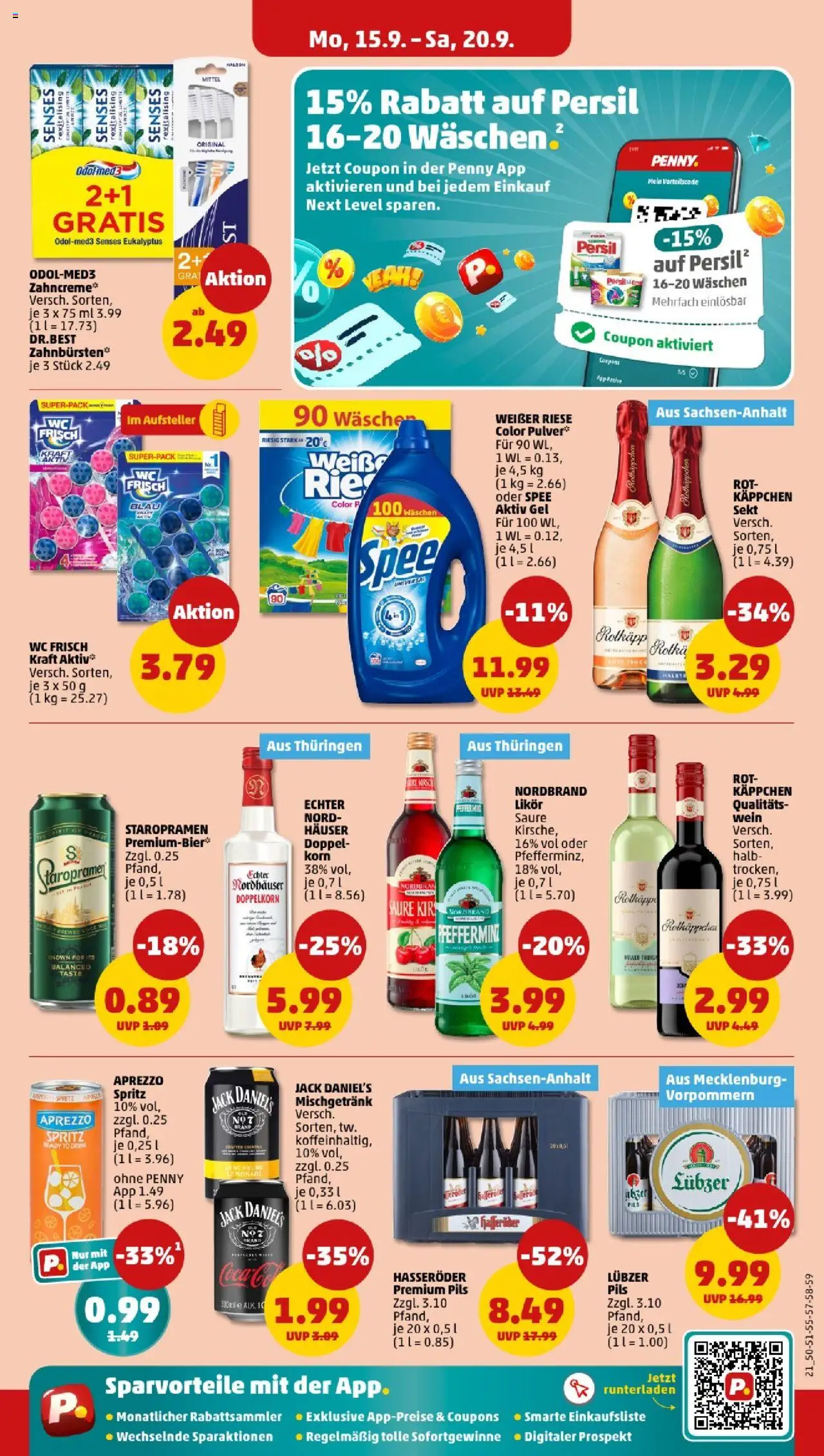 Penny - Mecklenburg-Vorpommern – gültig ab 15.09.2025 | Seite: 21 | Produkte: Sekt, Pils, Spee, Lubzer