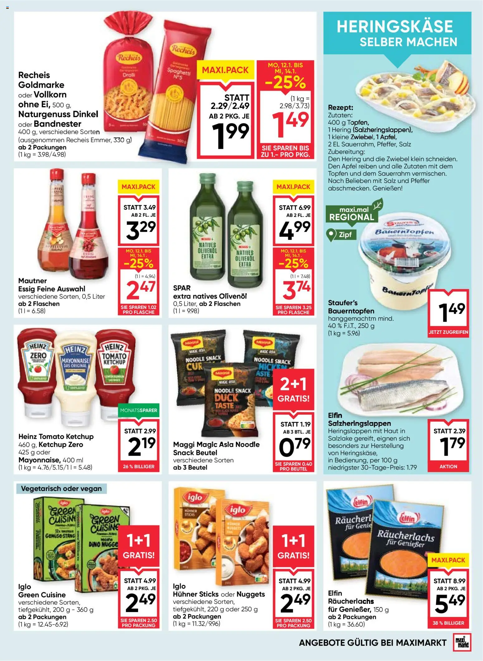 Maximarkt Flugblatt gültig ab 08.01.2026 | Seite: 11 | Produkte: Ketchup, Salz, Äpfel, Sauerrahm