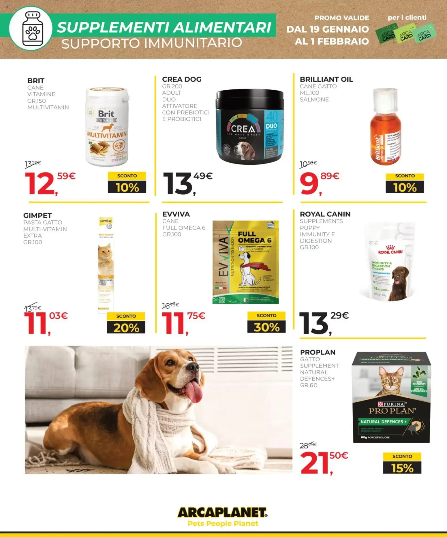 Volantino Arcaplanet del 19.01.2026 | Pagina: 28 | Prodotti: Salmone, Pasta