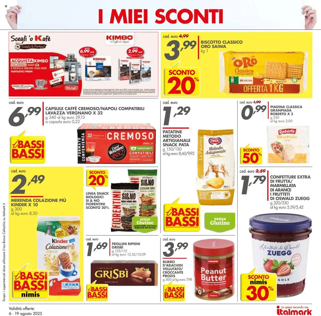 Volantino Italmark del 06.08.2025 | Pagina: 3 | Prodotti: Arance, Riso, Patatine, Frollini