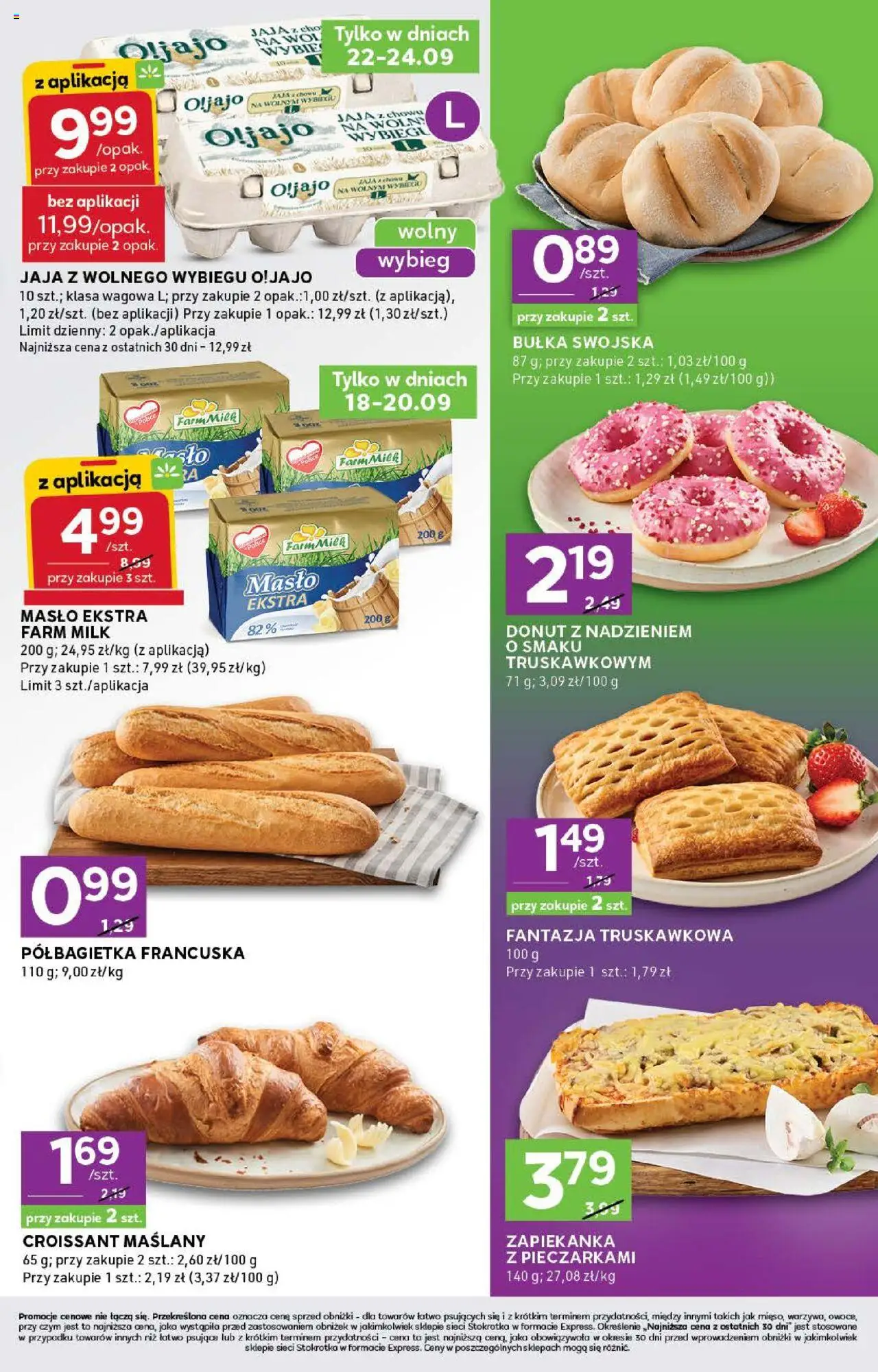 Stokrotka Gazetka - Express od 18.09.2025 | Strona: 3 | Produkty: Stokrotka, Zapiekanka, Donut, Jaja