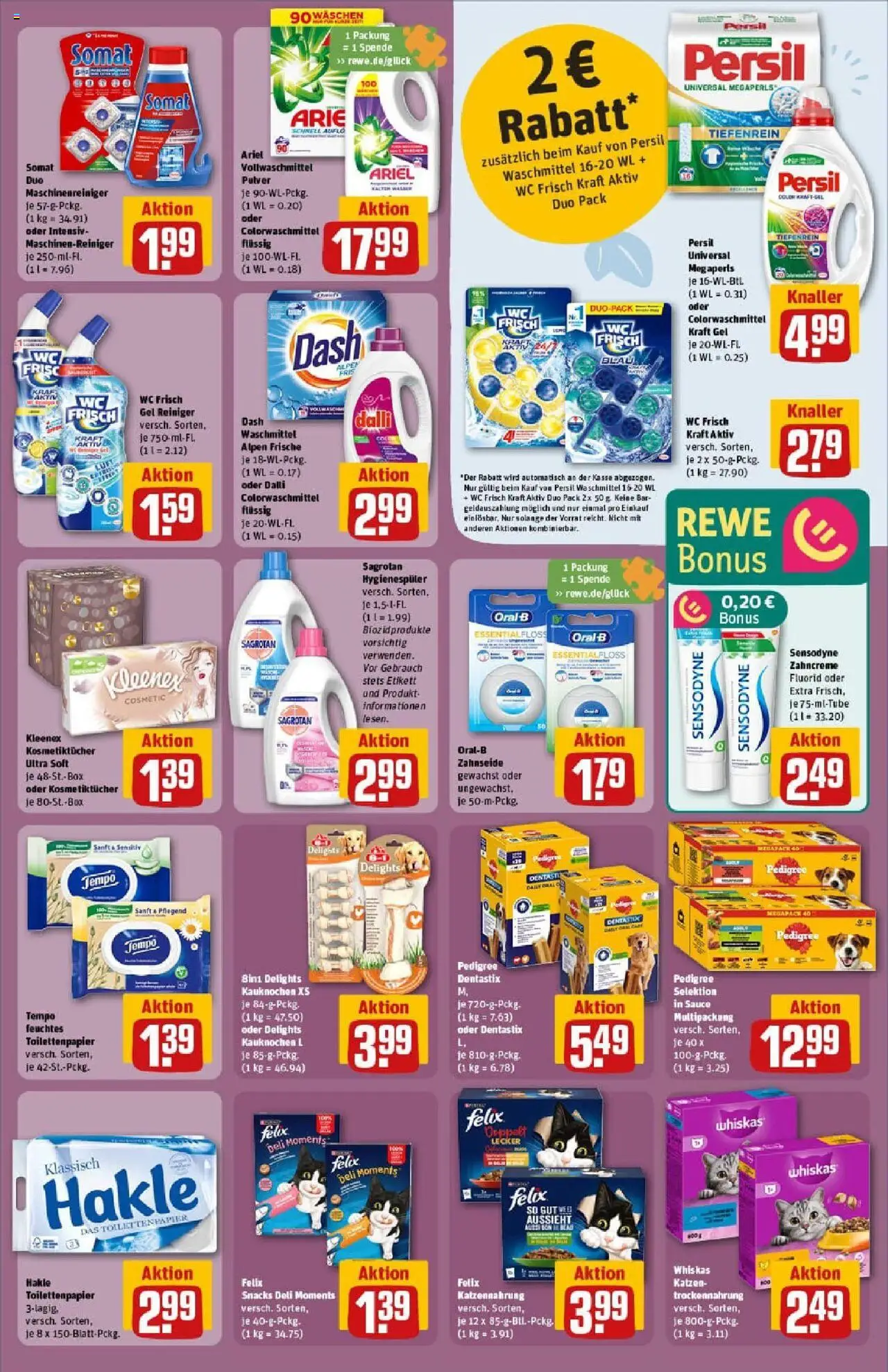 Rewe prospekt Stockstadt	 - gültig ab dem 03.08.2025 | Seite: 27 | Produkte: Tempo, Persil, Whiskas, Toilettenpapier