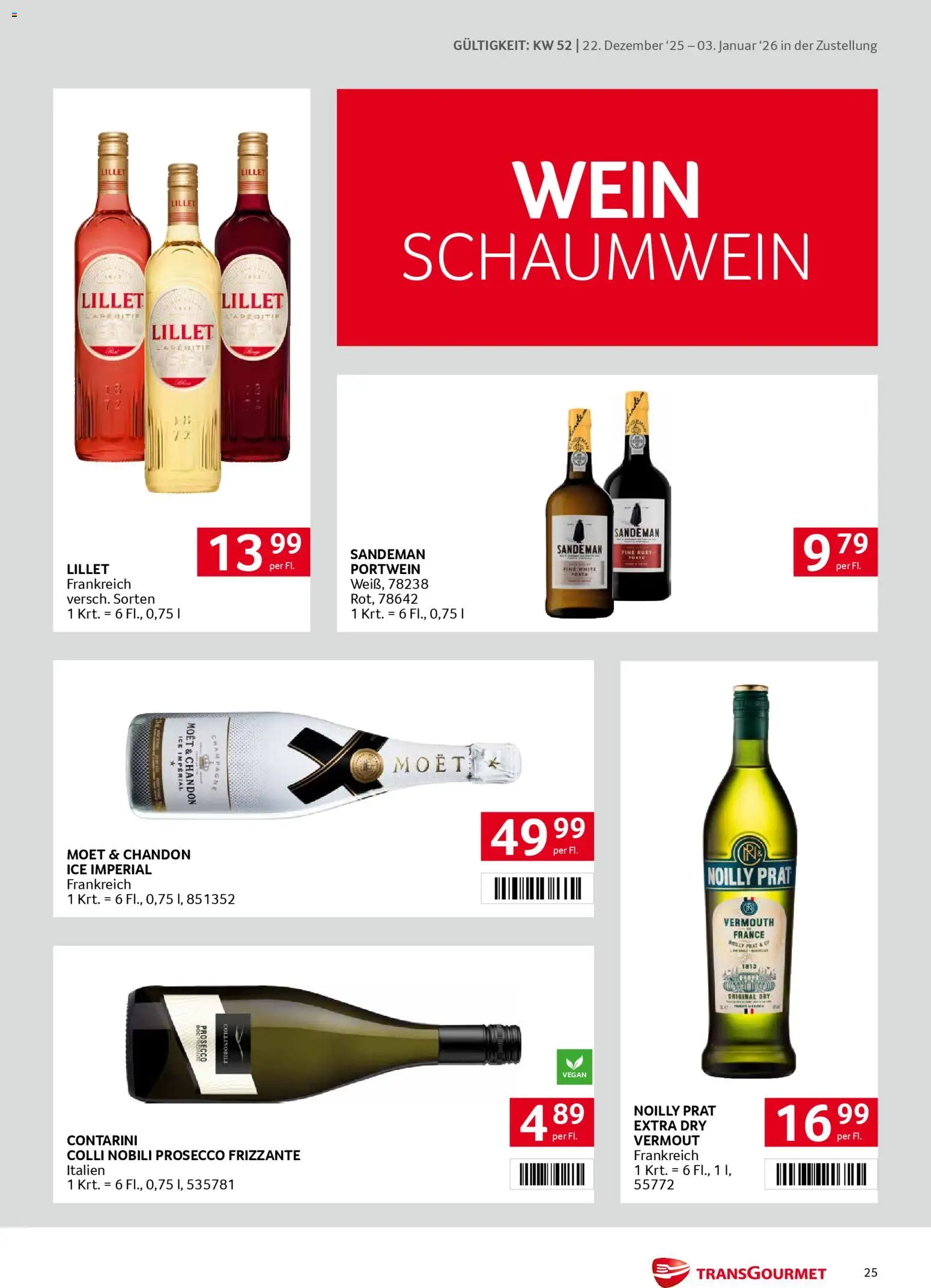 Transgourmet Zustellaktion gültig ab 22.12.2025 | Seite: 25 | Produkte: Wein