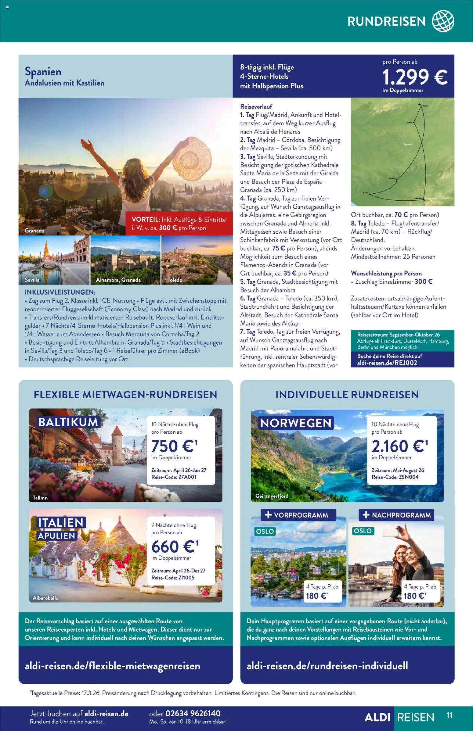 Aldi Reisen Prospekt 	 – gültig ab 01.04.2026 | Seite: 11