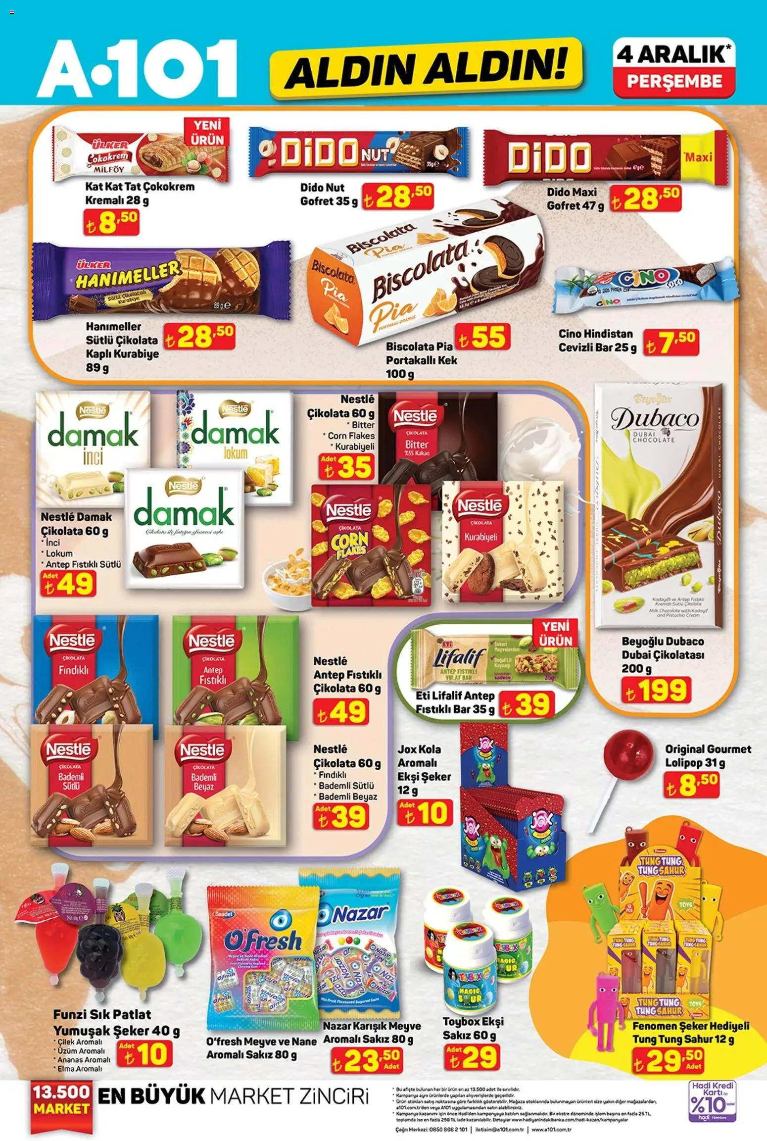 A101 Katalog Aldın Aldın - 04.12.2025 tarihinden itibaren geçerlidir | Sayfa: 3 | Ürünler: Gofret, Elma, Çilek, Nane