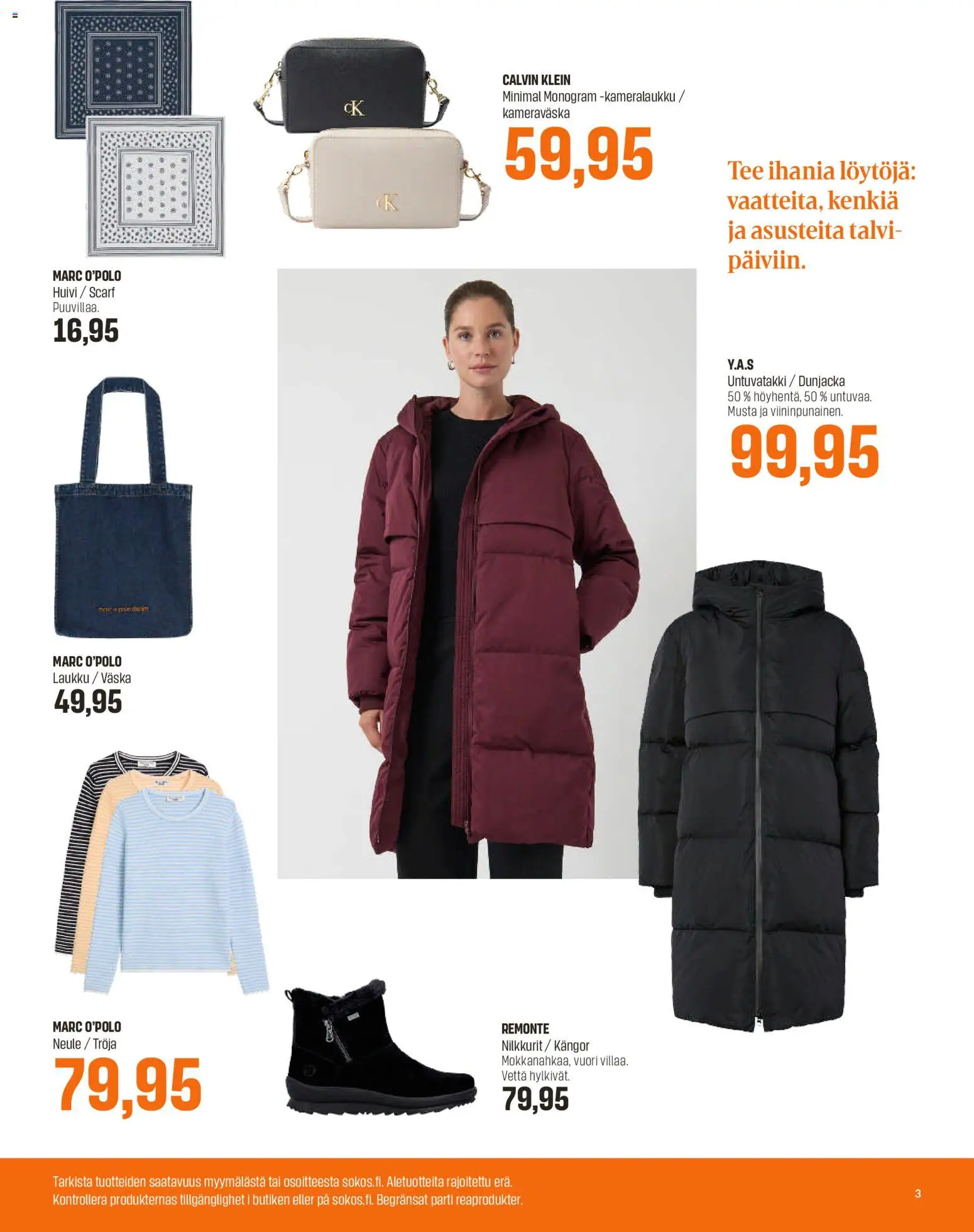 Sokos tarjoukset – voimassa 27.12.2025 alkaen | Sivu: 3 | Tuotteet: Nilkkurit, Tee, Huivi, Neule