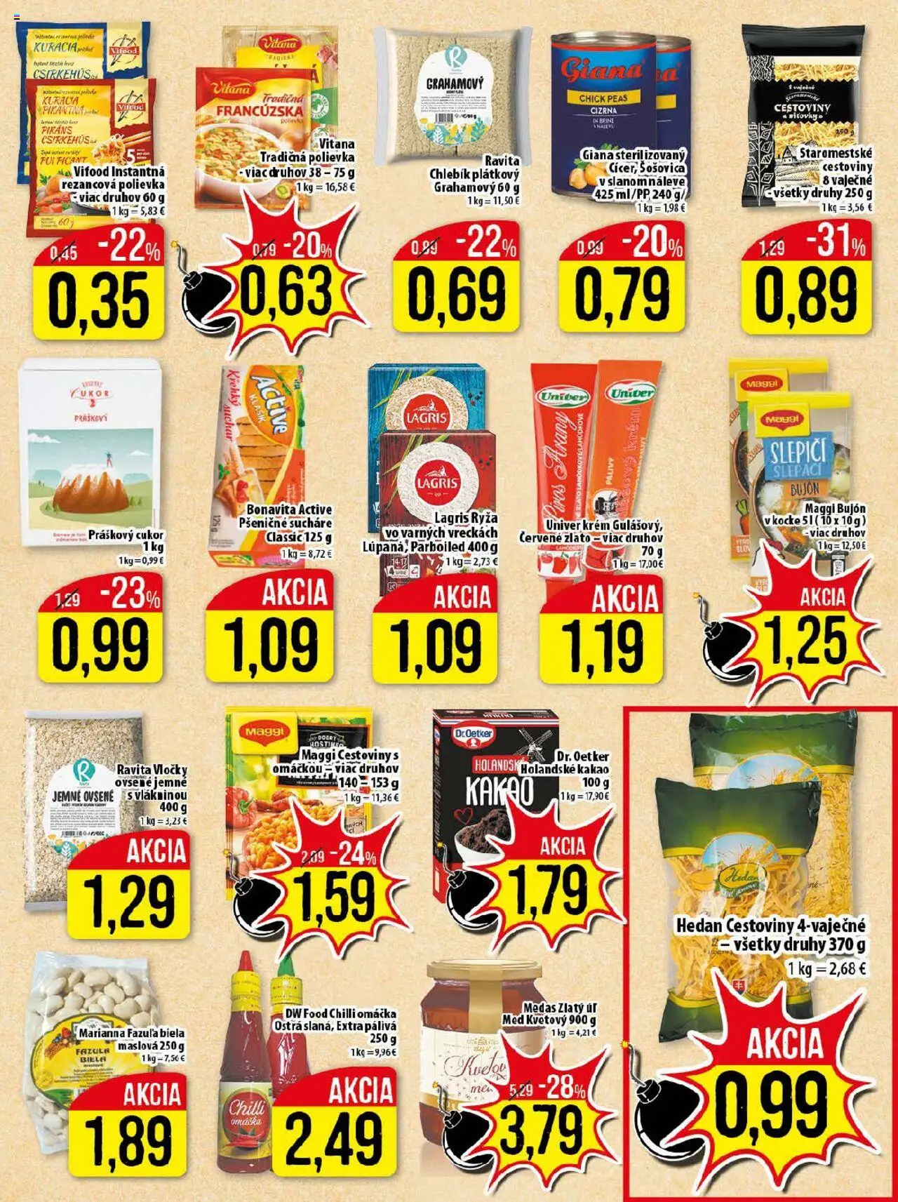 Klas leták │ platný od 18.08.2025 | Strana: 14 | Produkty: Cukor, Omáčka, Med, Kakao