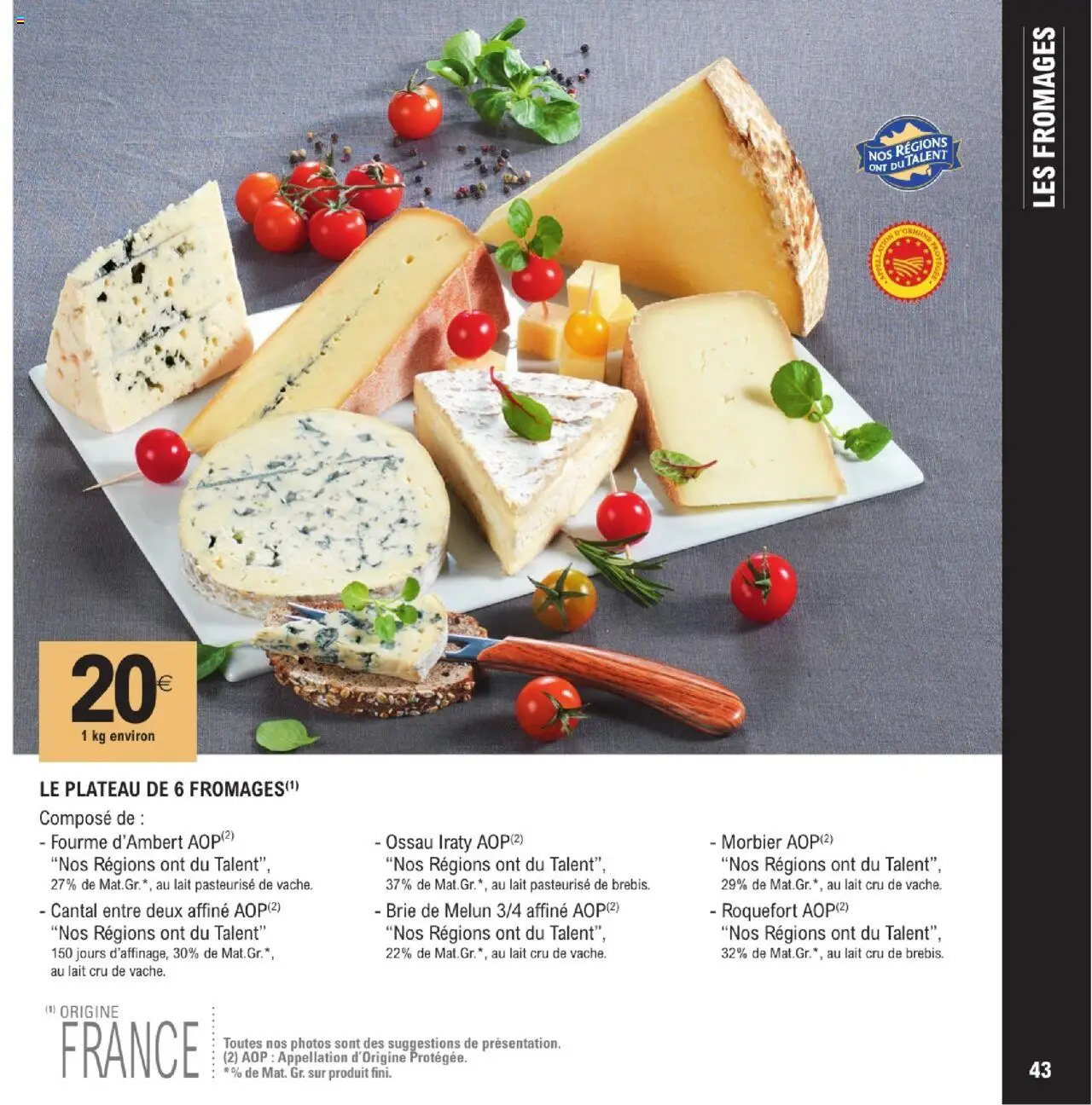  | Page: 43 | Produits: Plateau, Lait, Brie