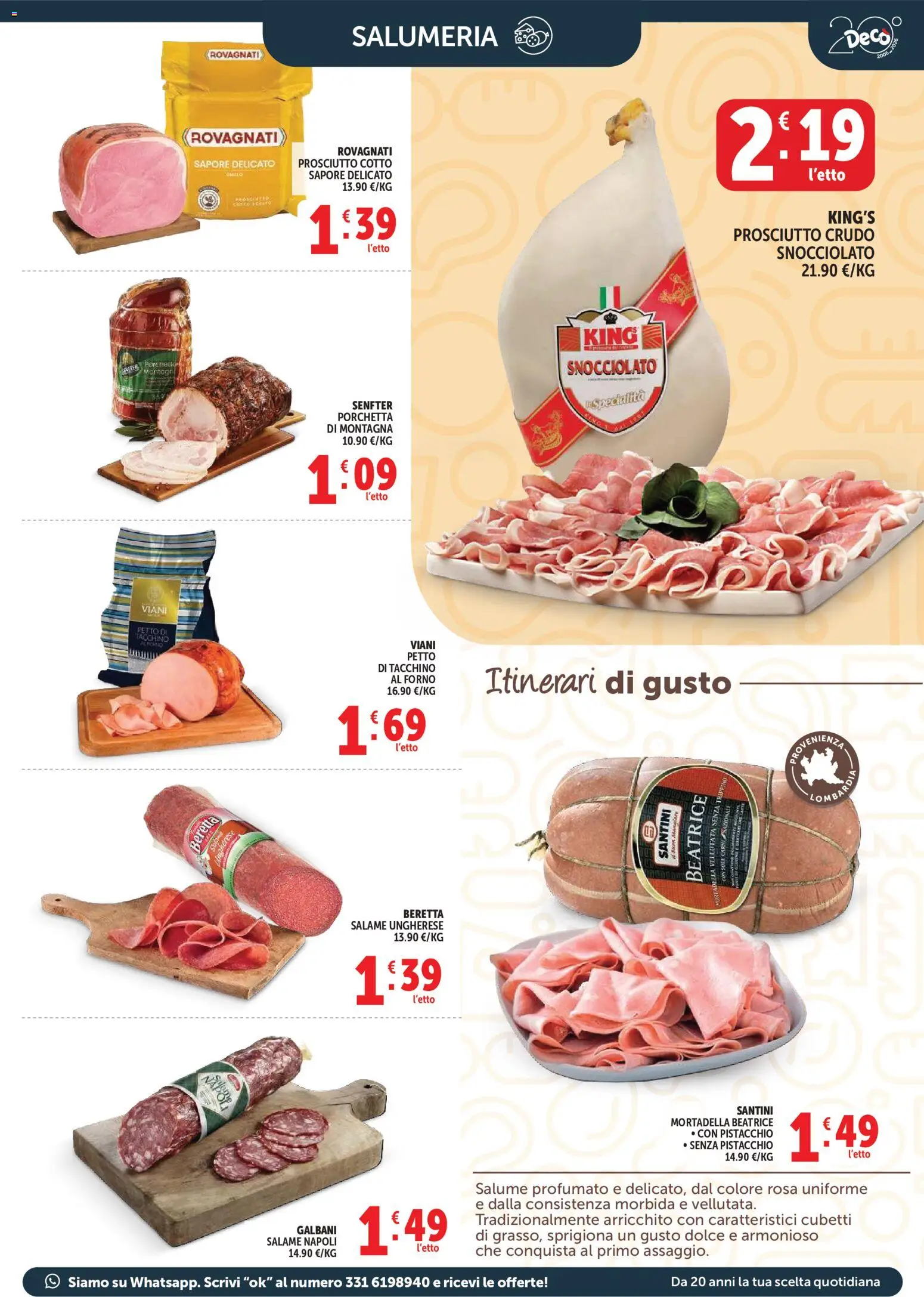 Volantino Decò del 17.03.2026 | Pagina: 5 | Prodotti: Porchetta, Prosciutto Cotto, Mortadella, Forno