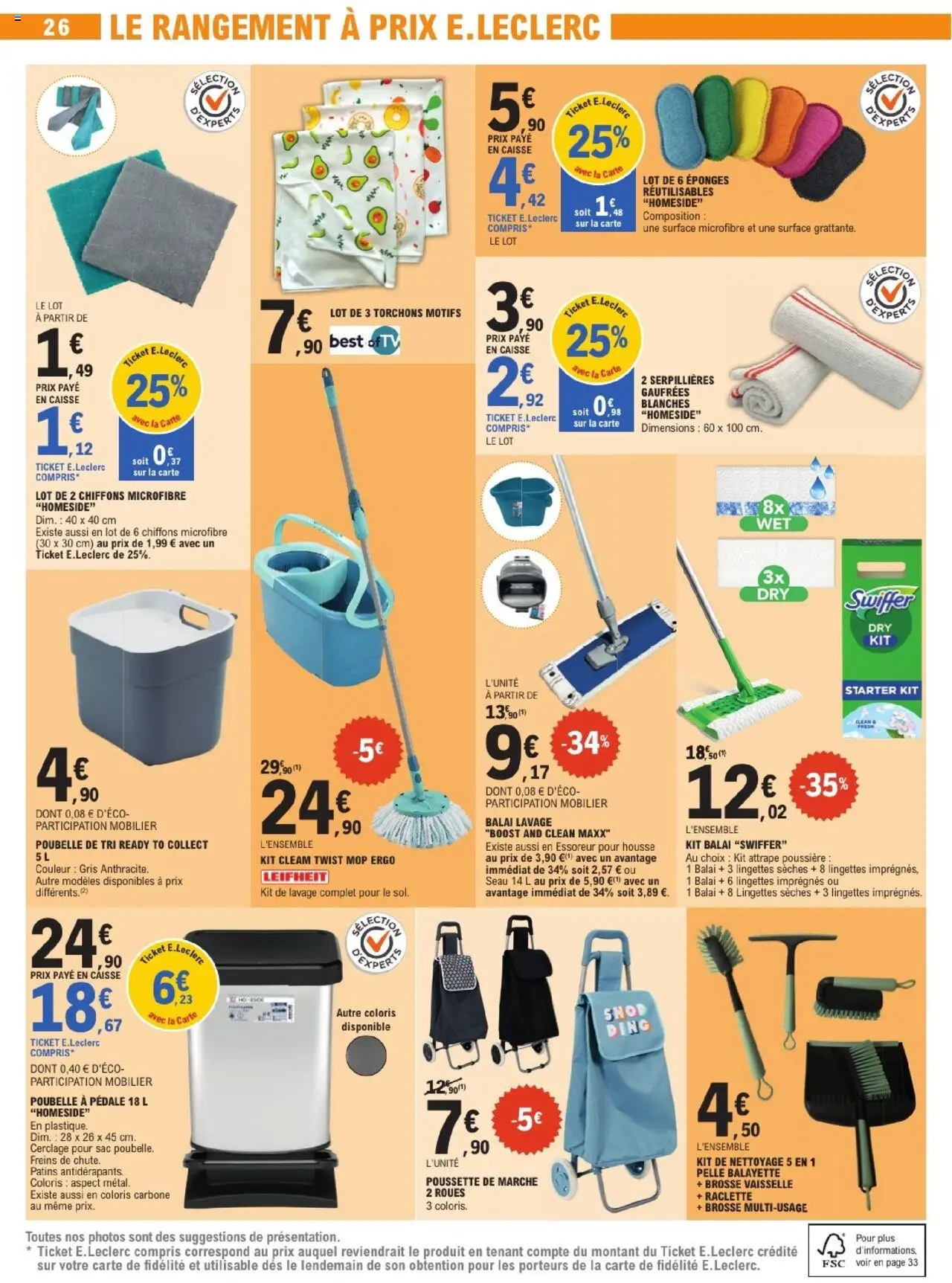  | Page: 26 | Produits: Sac, Raclette, Balai, Balai Swiffer