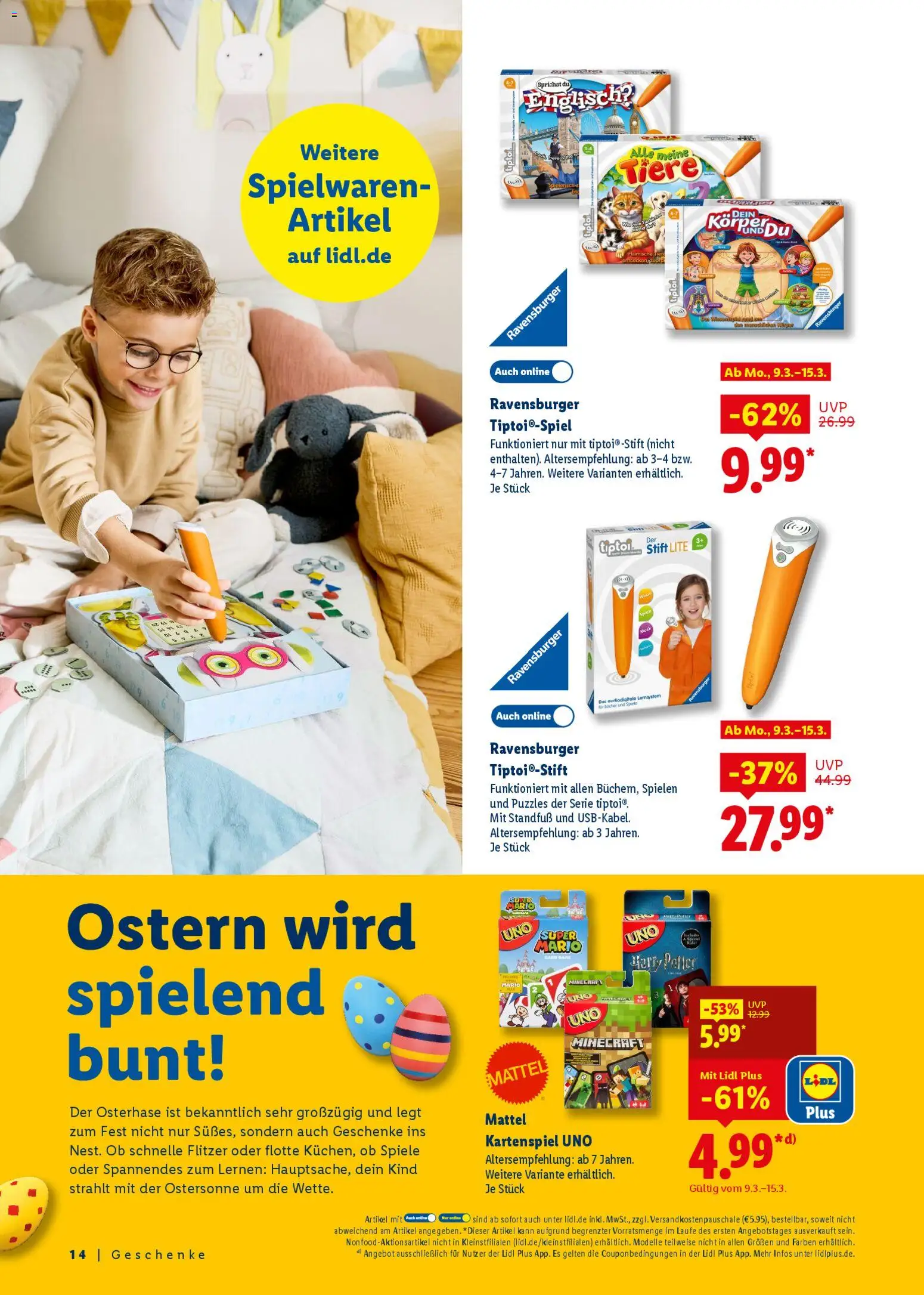 Lidl Německo leták - Ostern gemeinsam genießen od 09.03.2026 | Strana: 14 | Produkty: Harry Potter