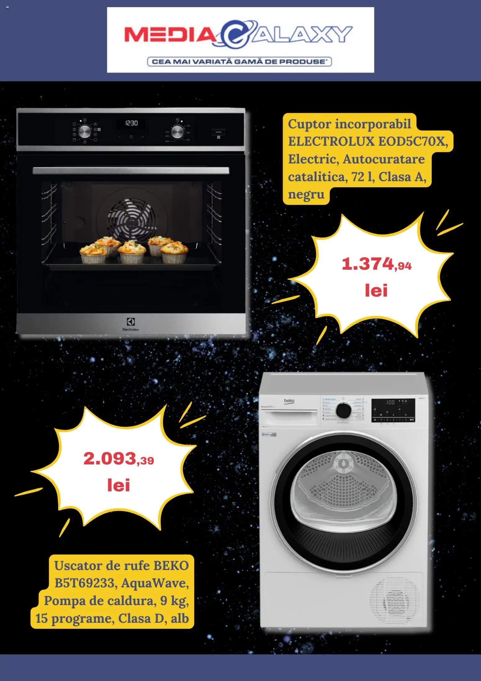 Noul catalog Media Galaxy – valabil de la 30.10.2025 | Pagină: 6 | Produse: Uscător, Cuptor