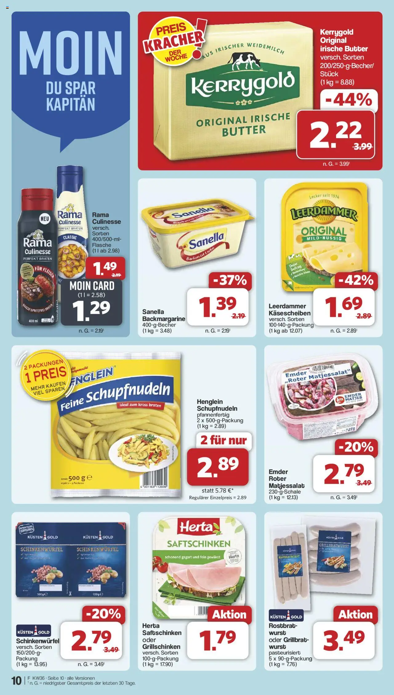 Famila Nordwest Markt - Angebote - gültig ab dem 01.09.2025 | Seite: 12 | Produkte: Rama, Butter, Leerdammer, Fleisch