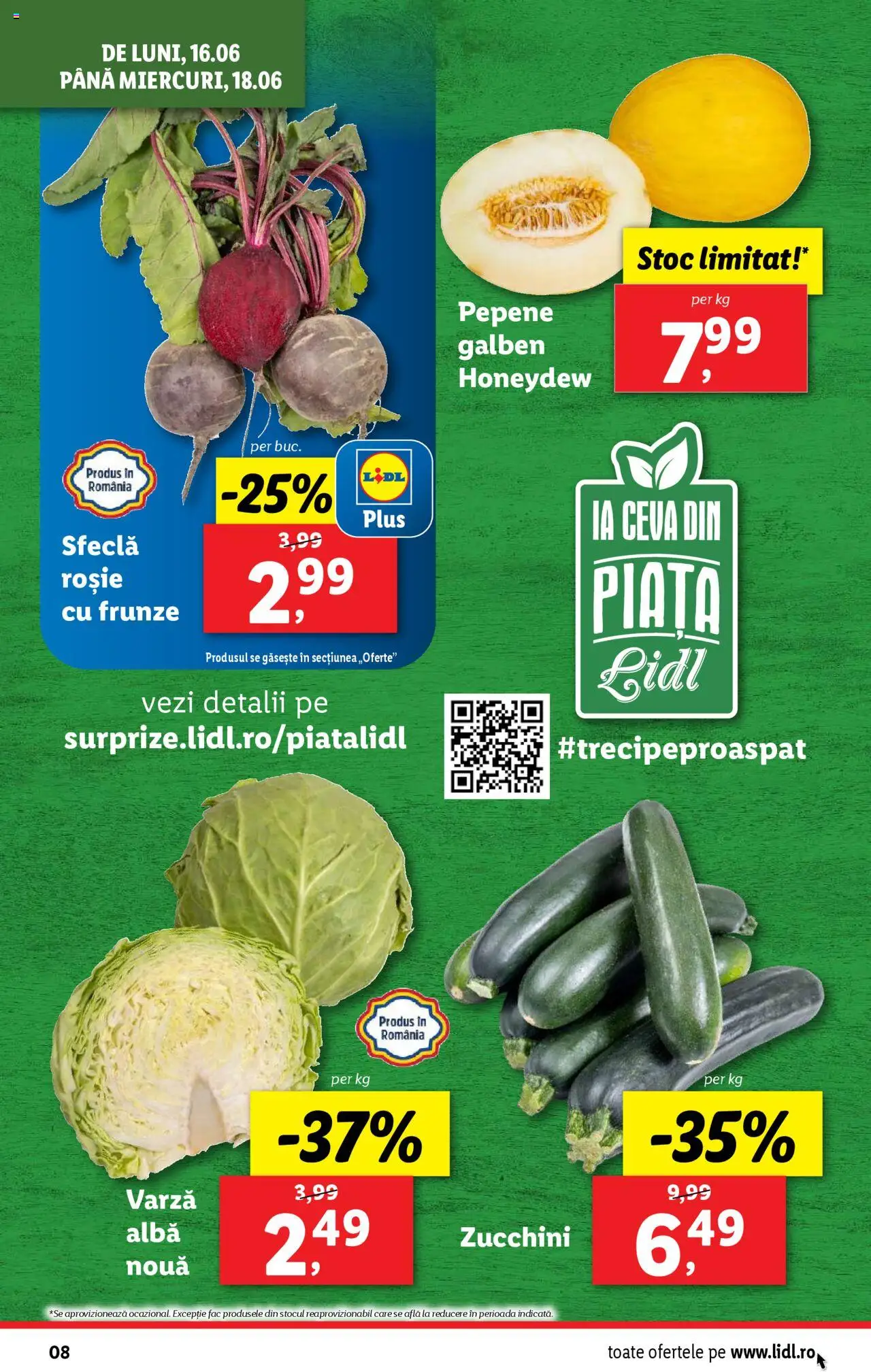 Catalog Lidl – valabil de la 16.06.2025 | Pagină: 8 | Produse: Varză, Sfeclă