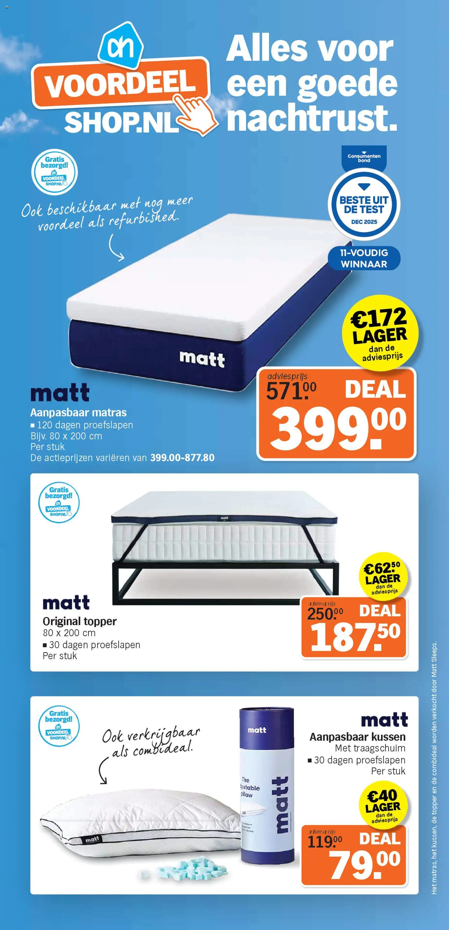 {H1} | Pagina: 1 | Producten: Matras, Kussen