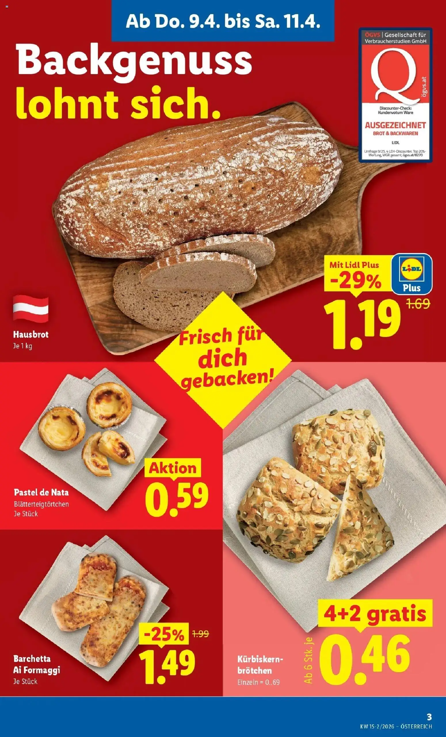 Lidl Flugblatt - Wien, Langenzersdorf, Zwettl gültig ab 08.04.2026 | Seite: 5 | Produkte: Brot