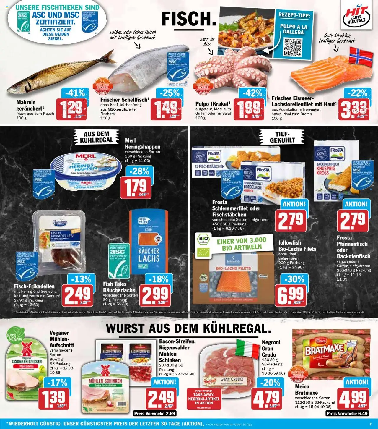 HIT - Bayern - gültig ab dem 11.08.2025 | Seite: 7 | Produkte: Meica, Räucherlachs, Wurst, Schinken