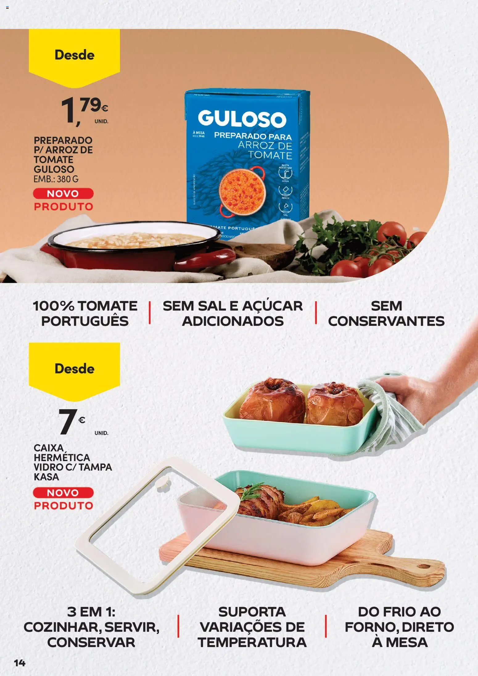 Continente - Cabazes de Natal │ válido de 11.11.2025 | Página: 14 | Produtos: Agua, Caixa, Açúcar, Tomate