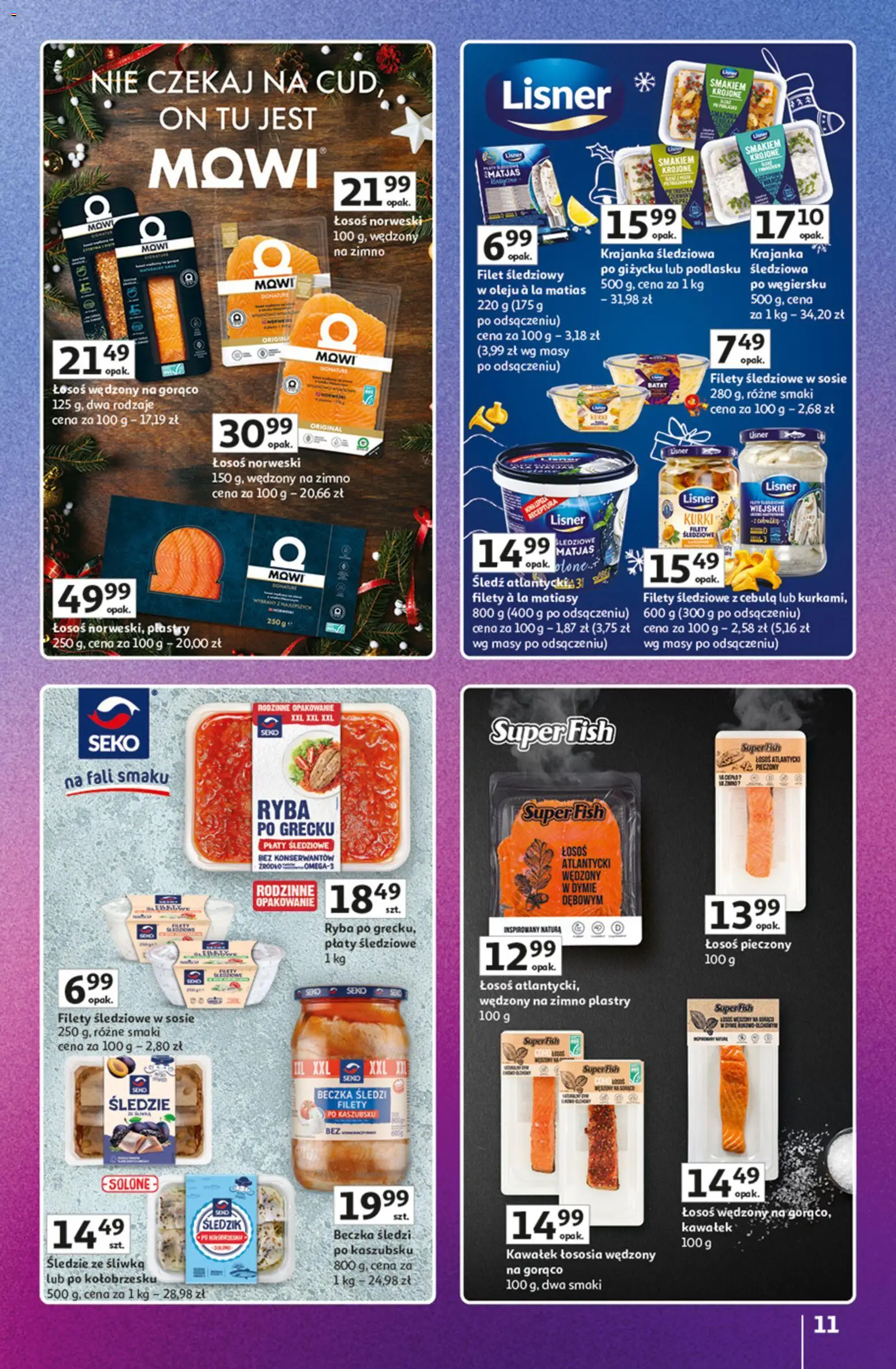 Auchan Gazetka - Znane Marki duży wybór Hipermarket od 04.12.2025 | Strona: 11 | Produkty: Batat, Łosoś wędzony, Łosoś, Łosoś wędzony na gorąco