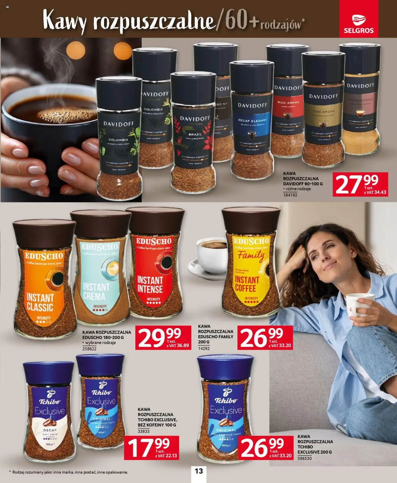 Selgros cash&carry Gazetka - Kawa i Herbata od 09.10.2025 | Strona: 13 | Produkty: Kawa rozpuszczalna, Tchibo exclusive, Tchibo, Kawa