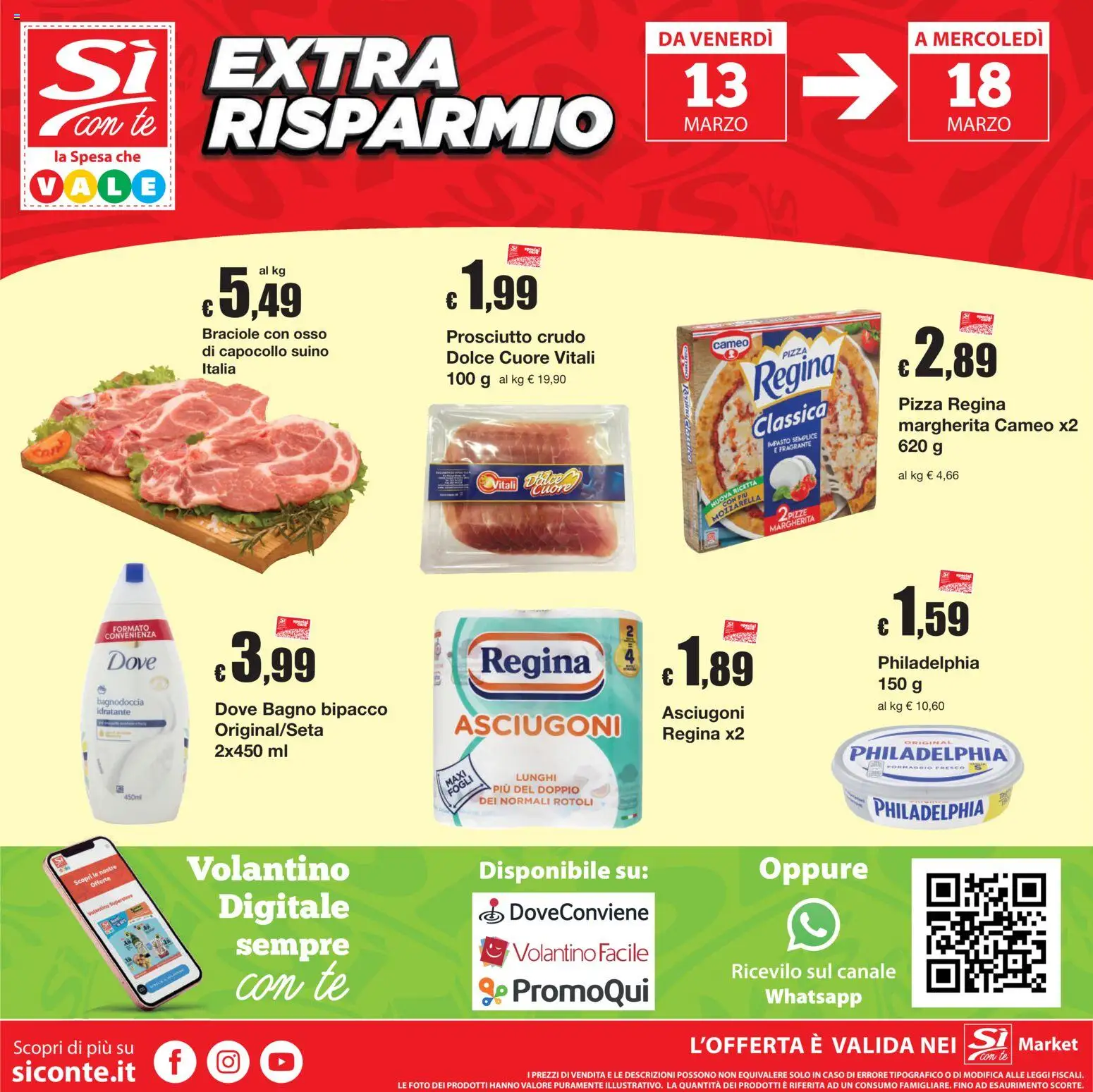 Volantino Sì con Te del 05.03.2026 | Pagina: 16 | Prodotti: Pizza, Tè, Mozzarella, Bagno