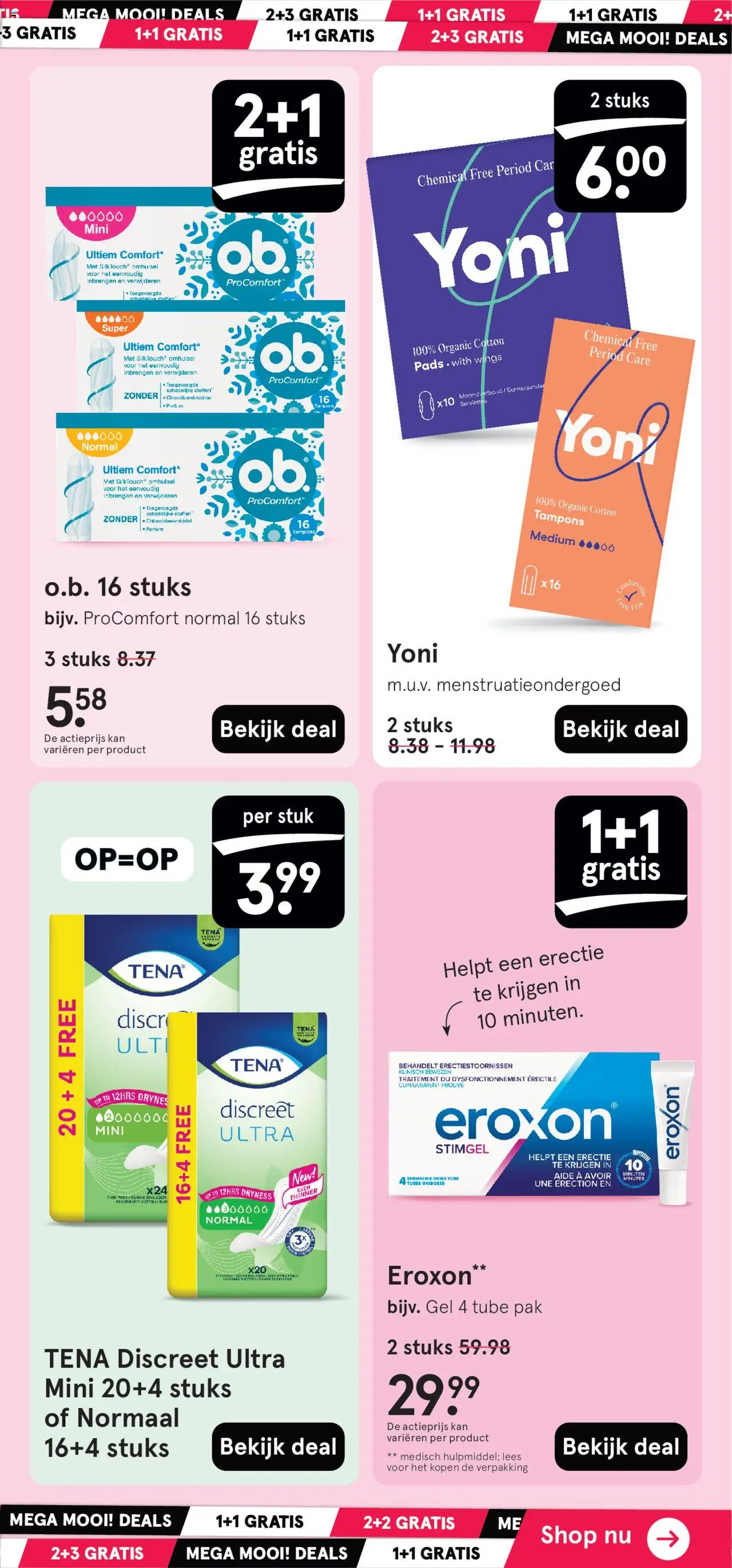 {H1} | Pagina: 37 | Producten: Kan, Parfum, Tampons, Gel