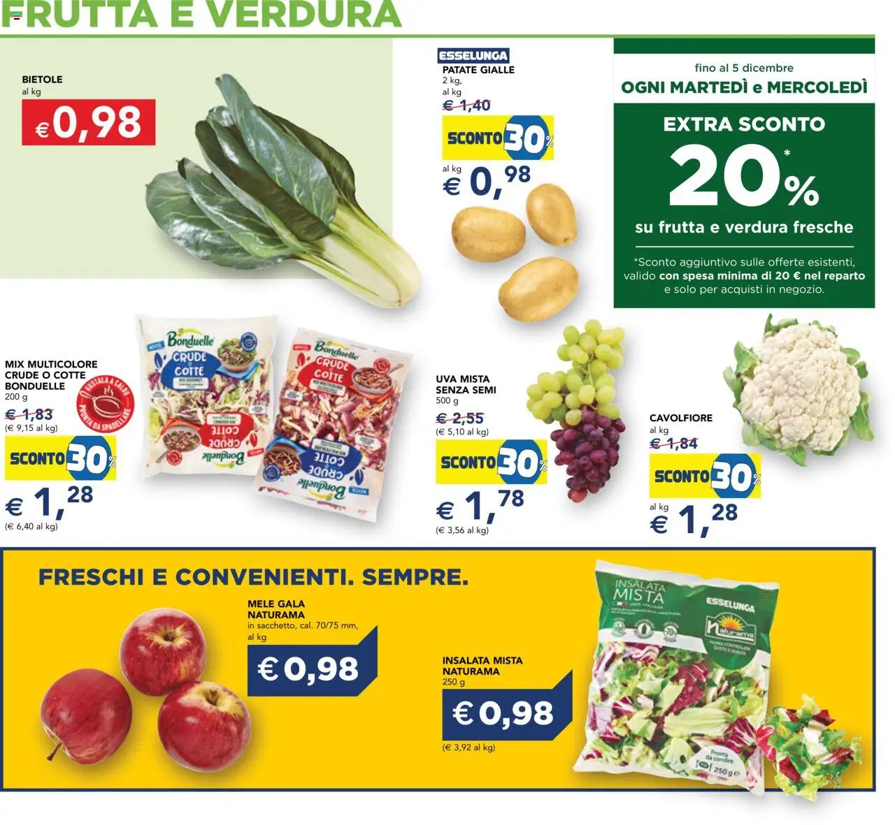 Volantino Esselunga S del 09.10.2025 | Pagina: 17 | Prodotti: Mele, Insalata, Patate, Uva