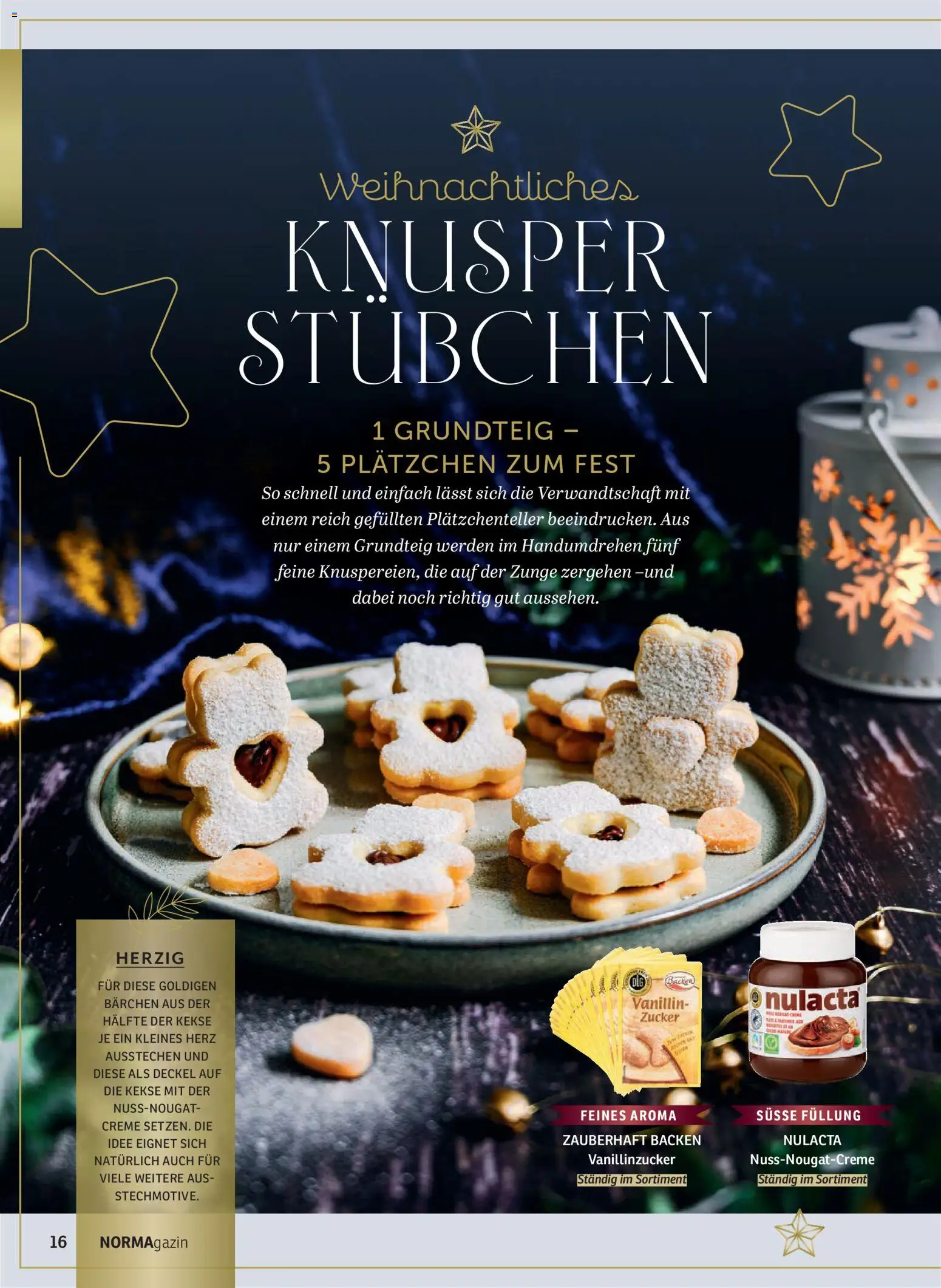 Norma NORMAgazin November/Dezember 2025 – gültig ab 01.11.2025 | Seite: 16 | Produkte: Creme, Zucker, Kekse