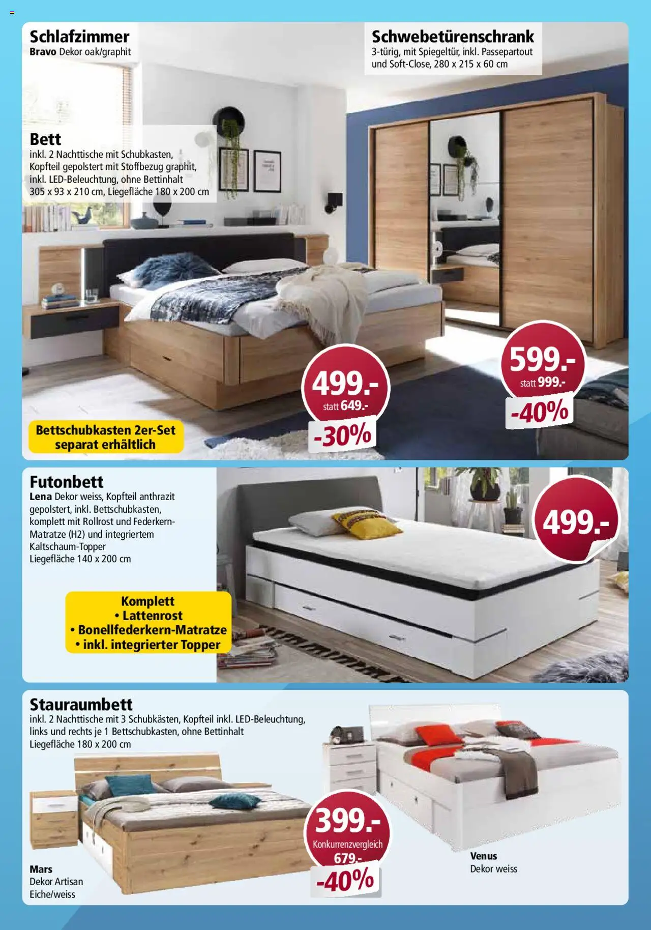 Otto's Online Katalog ab 31.05.2025 | Seite: 28 | Produkte: Matratze, Lattenrost, Mars, Bett