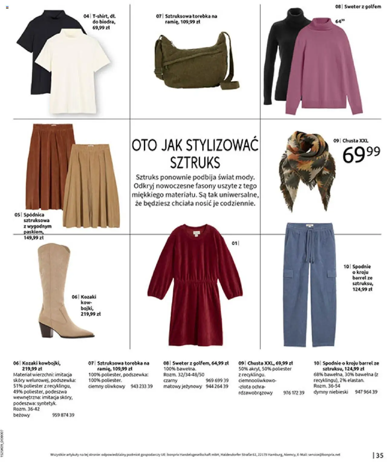 BonPrix Katalog - Przytulny Sezon Przejściowy od 22.09.2025 | Strona: 37 | Produkty: Kozaki, Sweter, Spodnie, Torebka