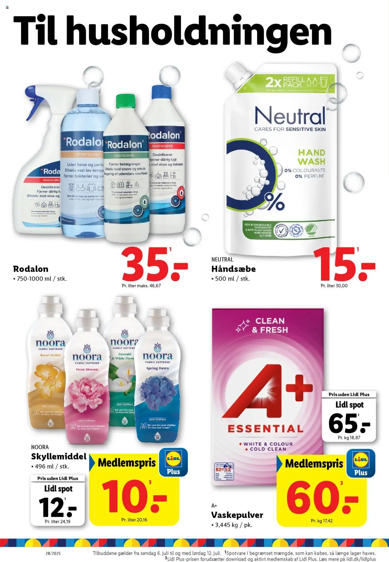 Lidl Tilbudsavis gyldig fra 06.07.2025 | Side: 8 | Produkter: Vaskepulver, Skyllemiddel, Søm, Sko