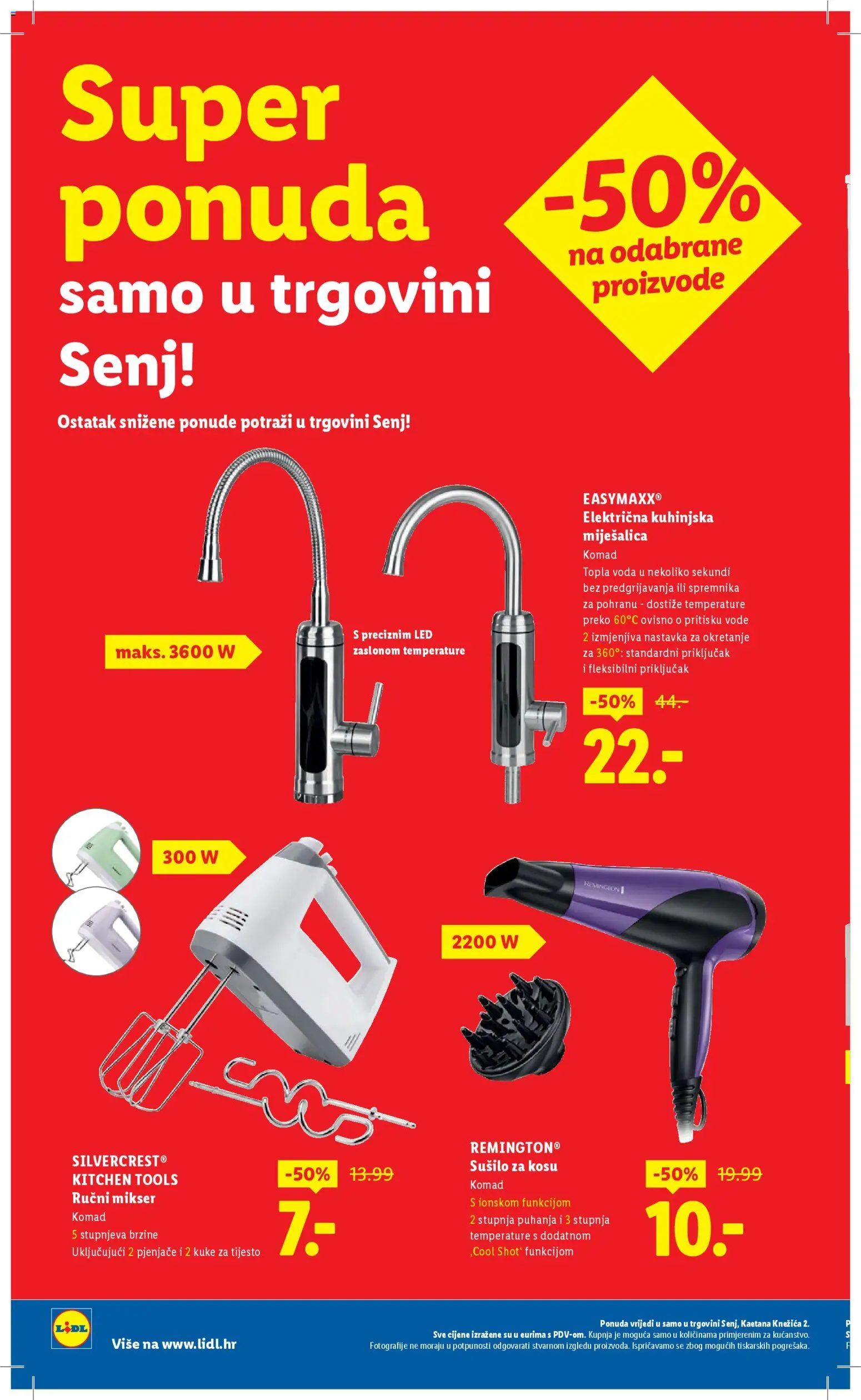 Lidl katalog | vrijedi od 23.02.2026 | Stranica: 13 | Proizvodi: Mikser, Sušilo za kosu, Voda