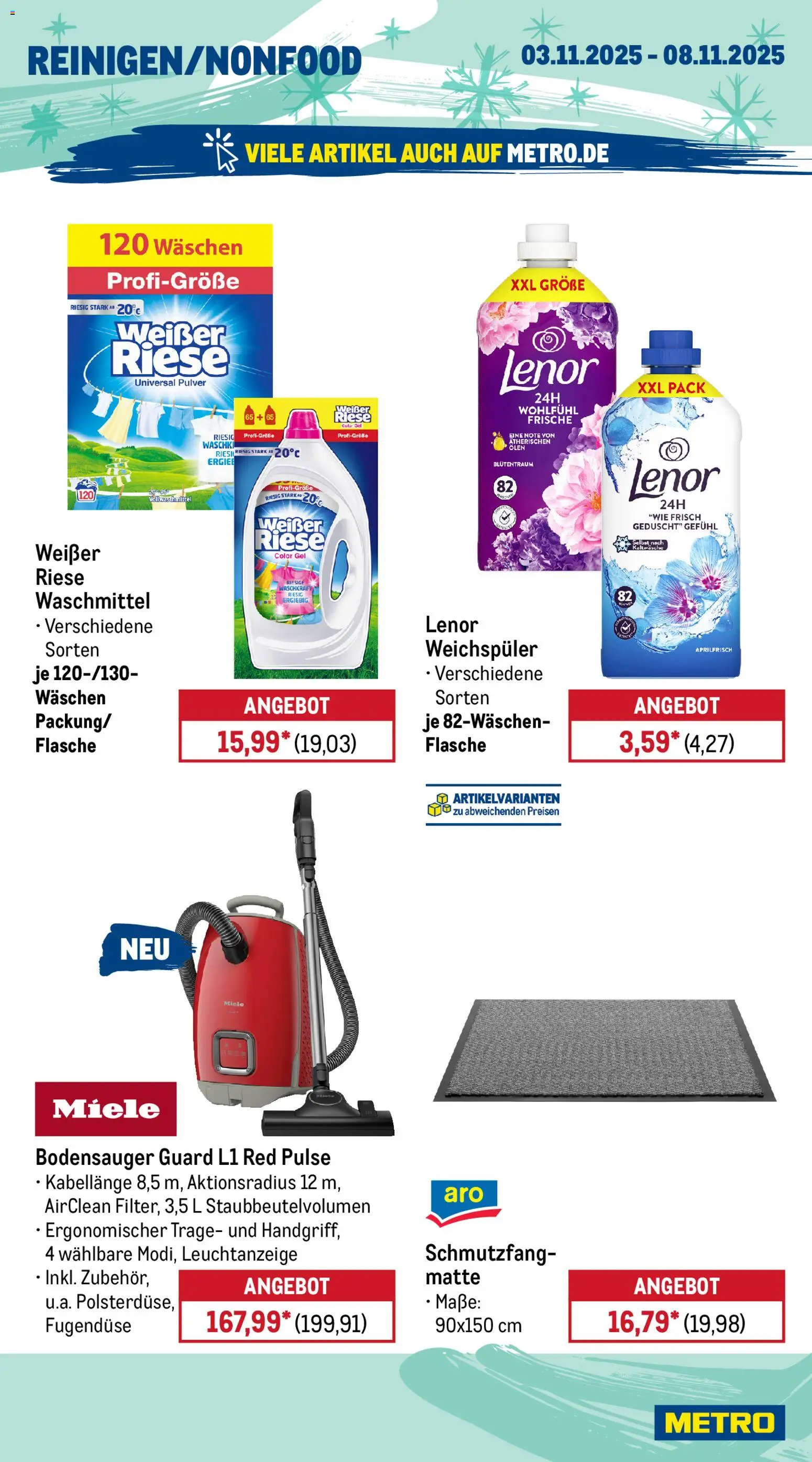 Metro - Black Friday – gültig ab 03.10.2025 | Seite: 18 | Produkte: Lenor, Miele, Weichspüler, Waschmittel