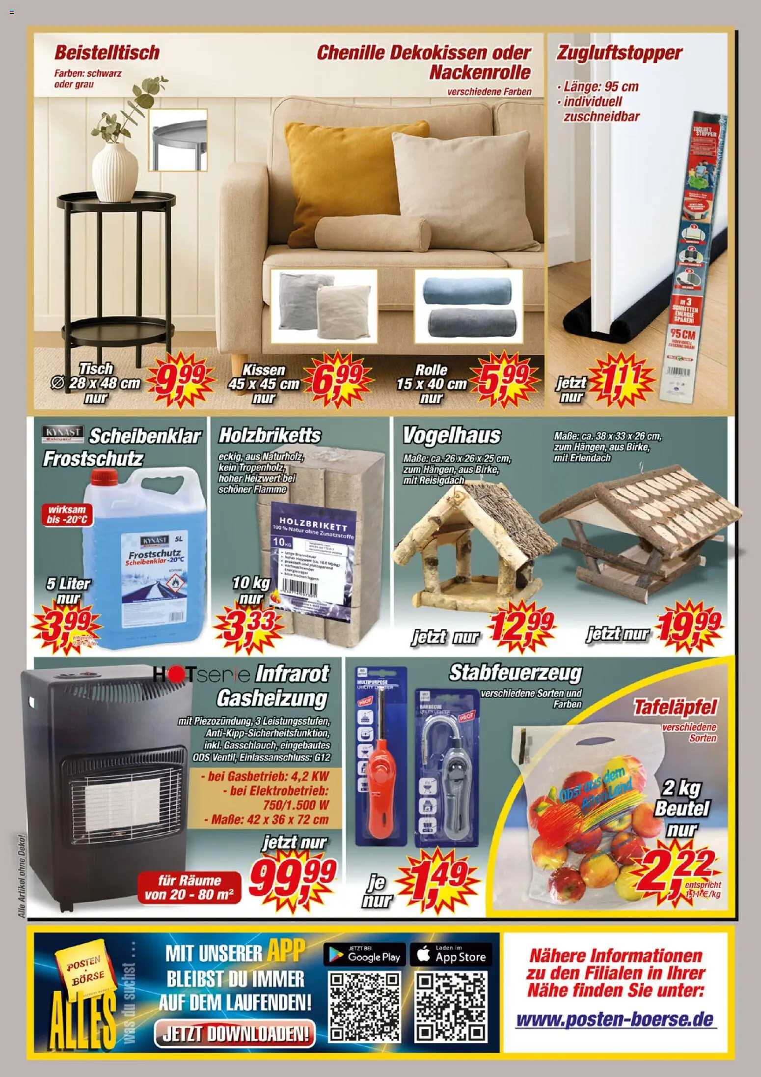 Posten Börse Prospekt – gültig ab 08.11.2025 | Seite: 8 | Produkte: Beistelltisch, Kissen, Tisch, Obst