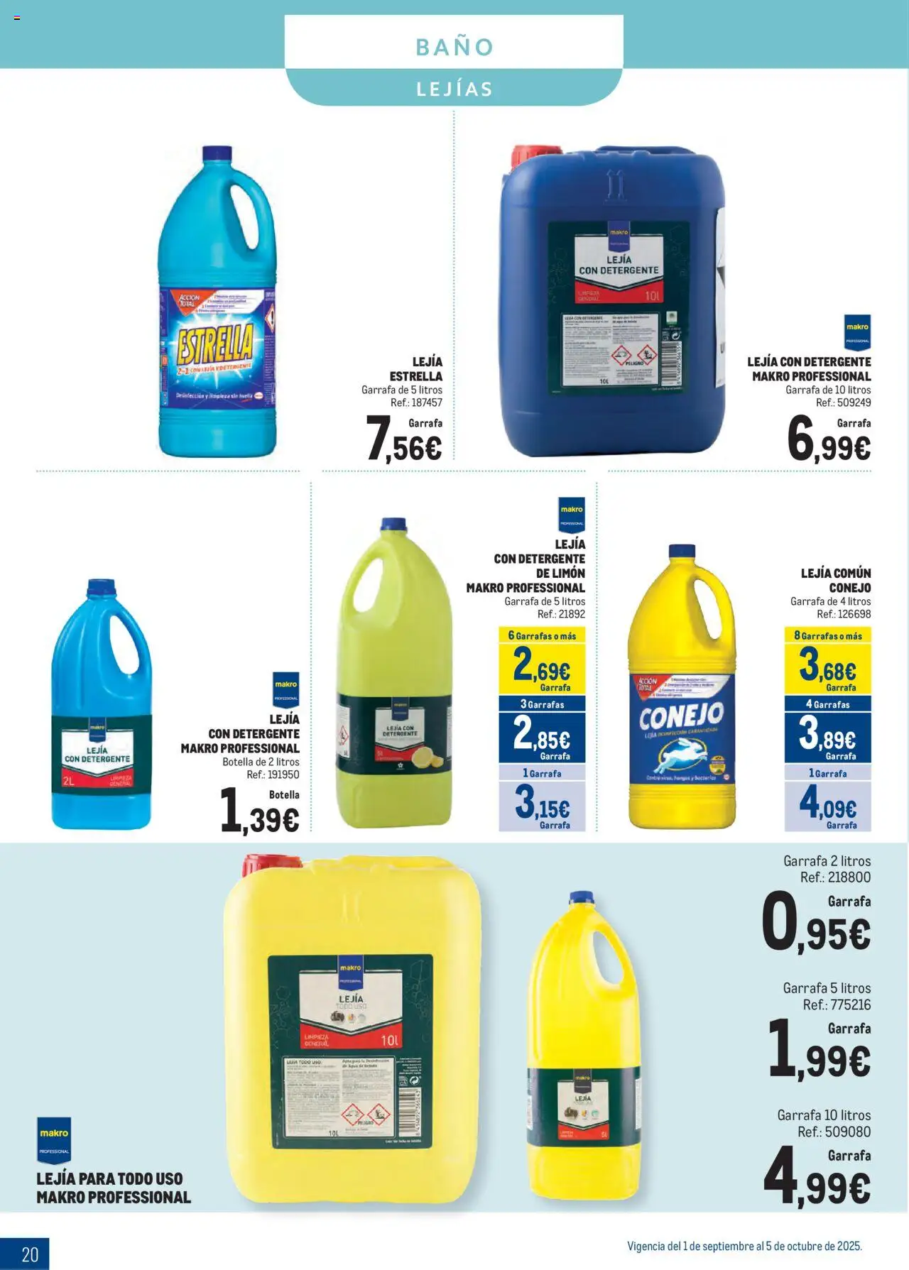 Makro - Especial Limpieza Norte II │ válido desde el 01.09.2025 | Página: 20 | Productos: Detergente, General, Baño