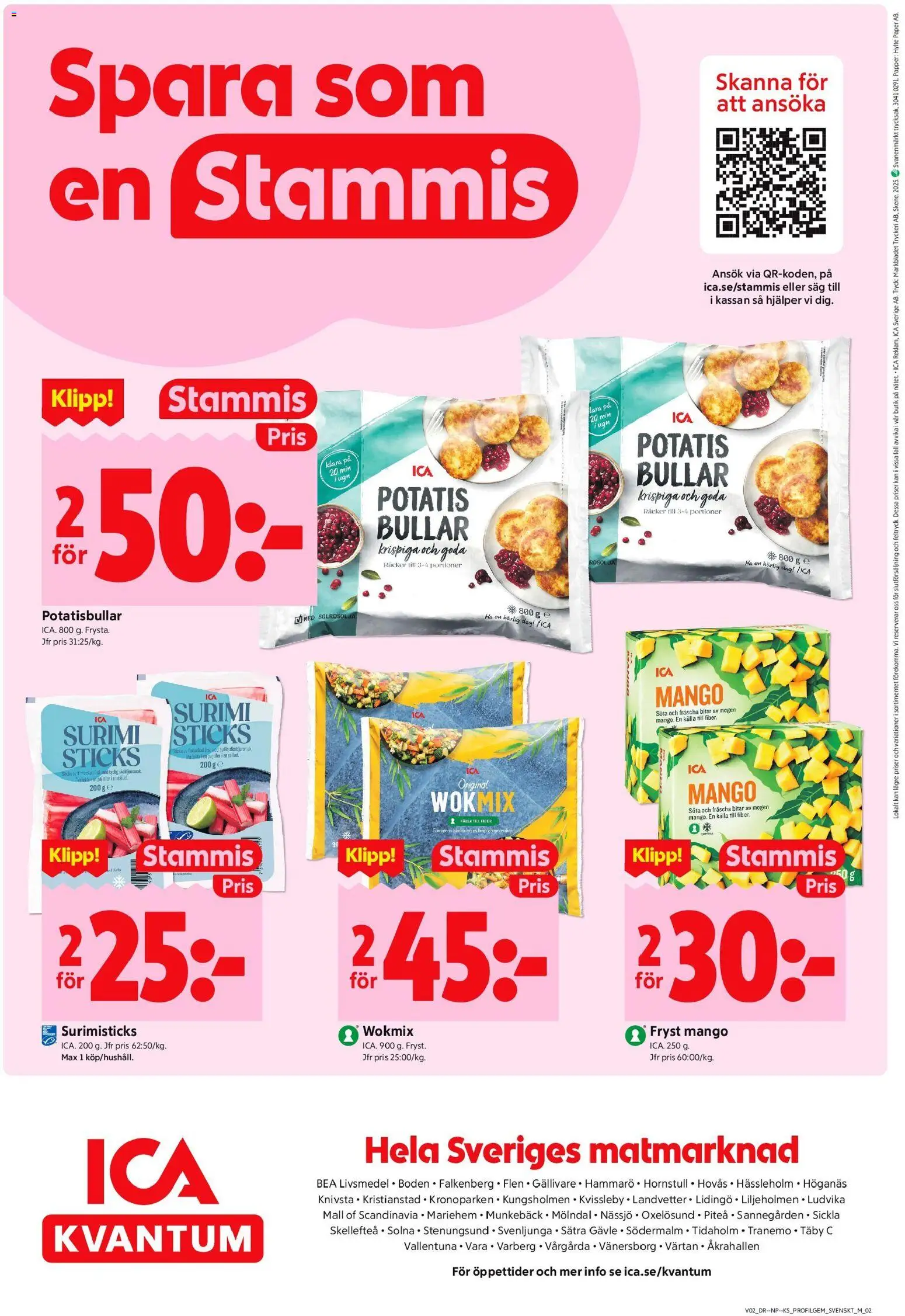 ICA Kvantum reklamblad aktuell från 05.01.2026 | Sida: 8 | Produkter: Såg, Potatis, Papper, Mango