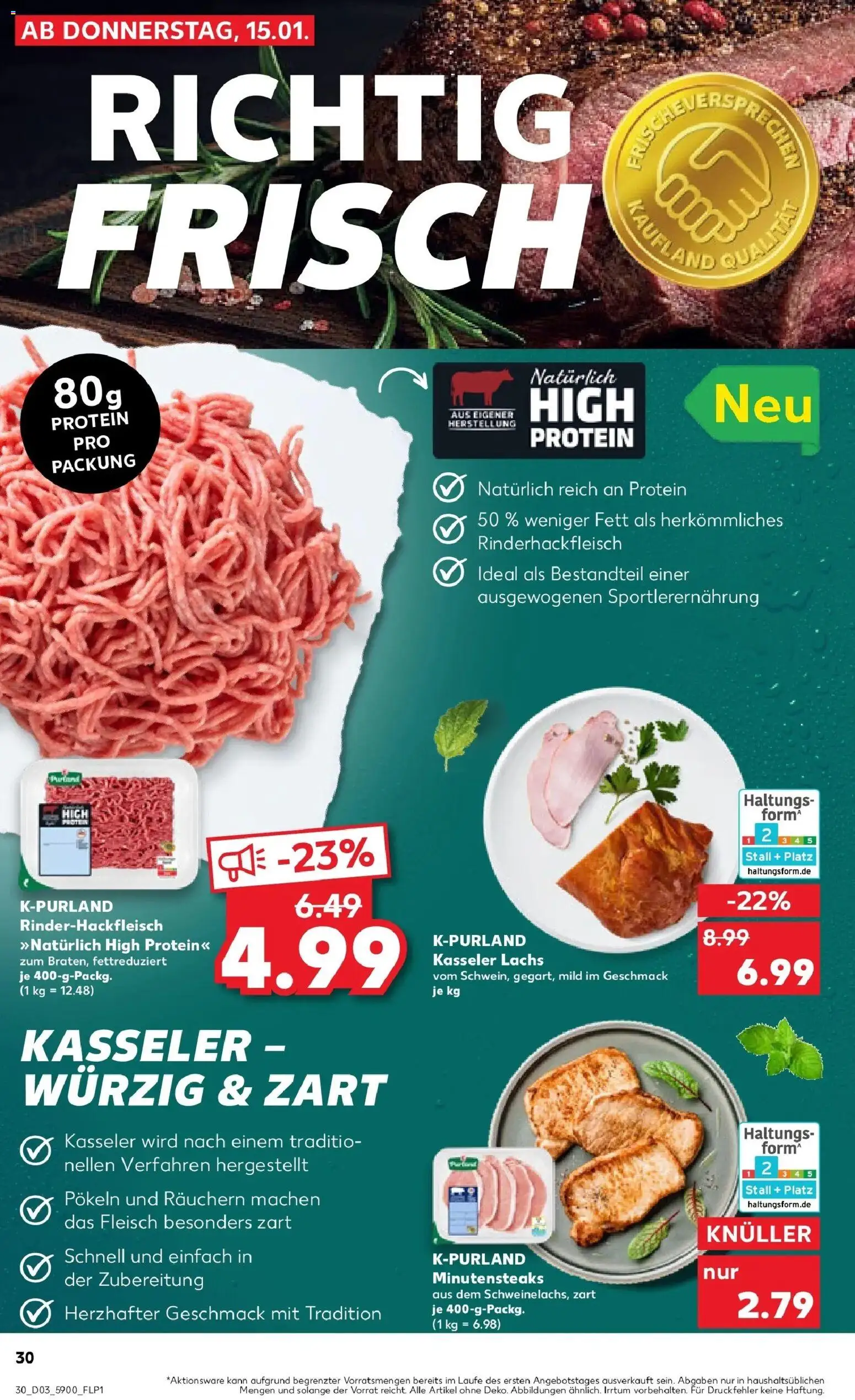 Kaufland prospekt Stollberg	 – gültig ab 19.01.2026 | Seite: 30 | Produkte: Lachs, Fleisch