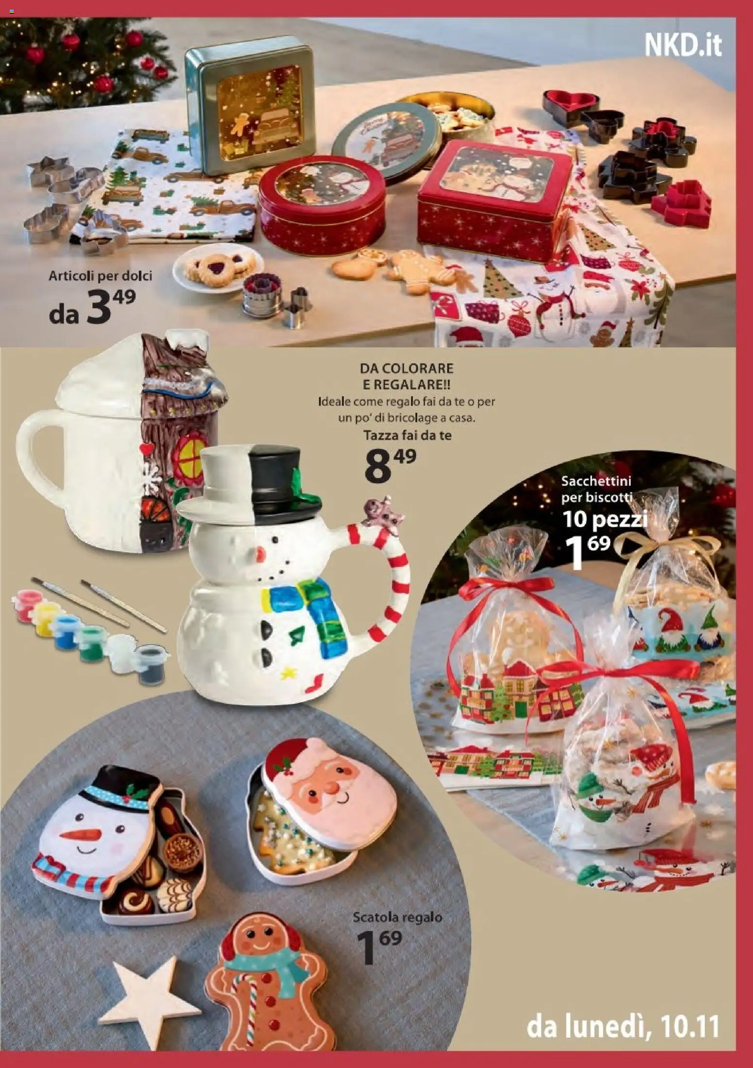 Volantino NKD del 10.11.2025 | Pagina: 3 | Prodotti: Tè, Biscotti, Scatola