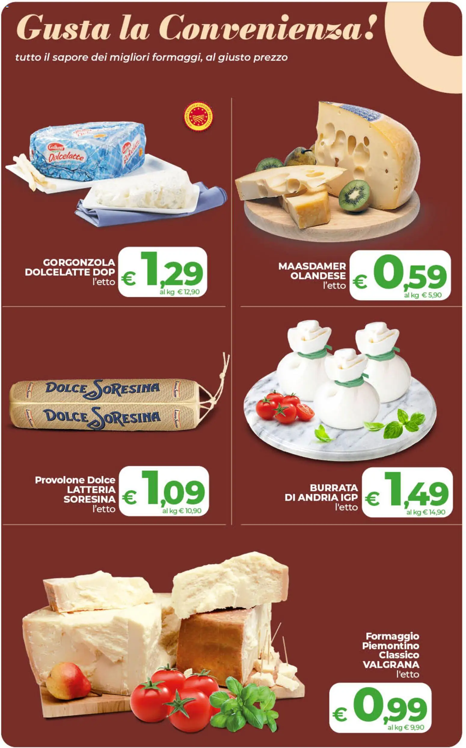 Volantino COOP del 28.04.2026 | Pagina: 7 | Prodotti: Provolone, Formaggio, Gorgonzola, Burrata