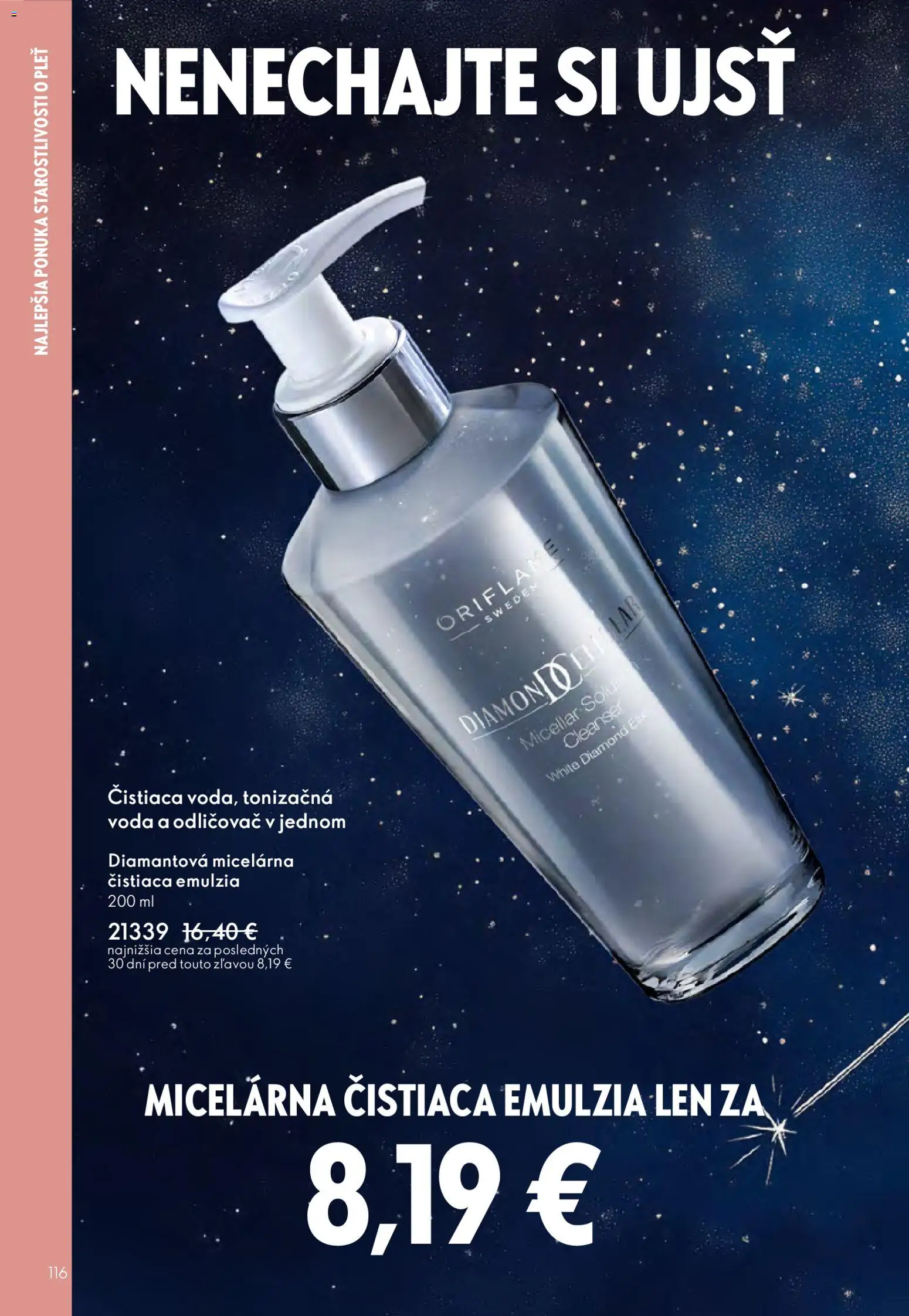 Nové Oriflame akcie – leták je platný od 03.12.2025 | Strana: 116 | Produkty: Odličovač, Voda
