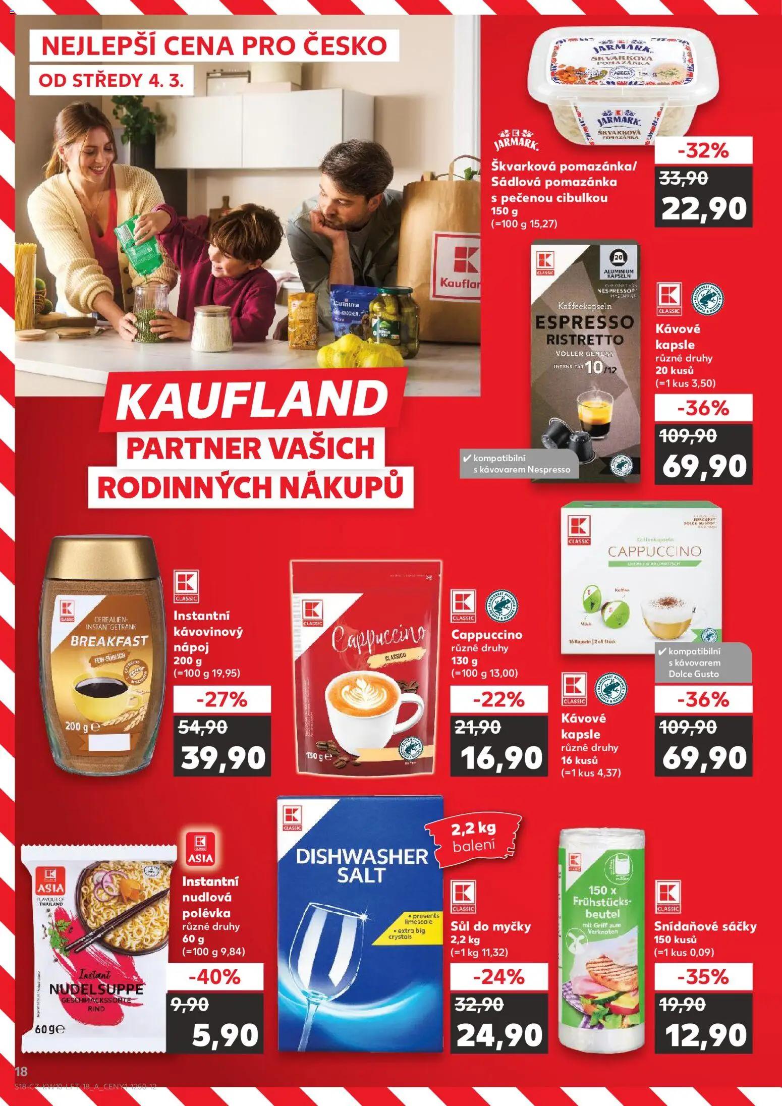 Kaufland leták - Chomutov od 04.03.2026 | Strana: 18 | Produkty: Dolce Gusto, Kávové kapsle, Kapsle, Nespresso