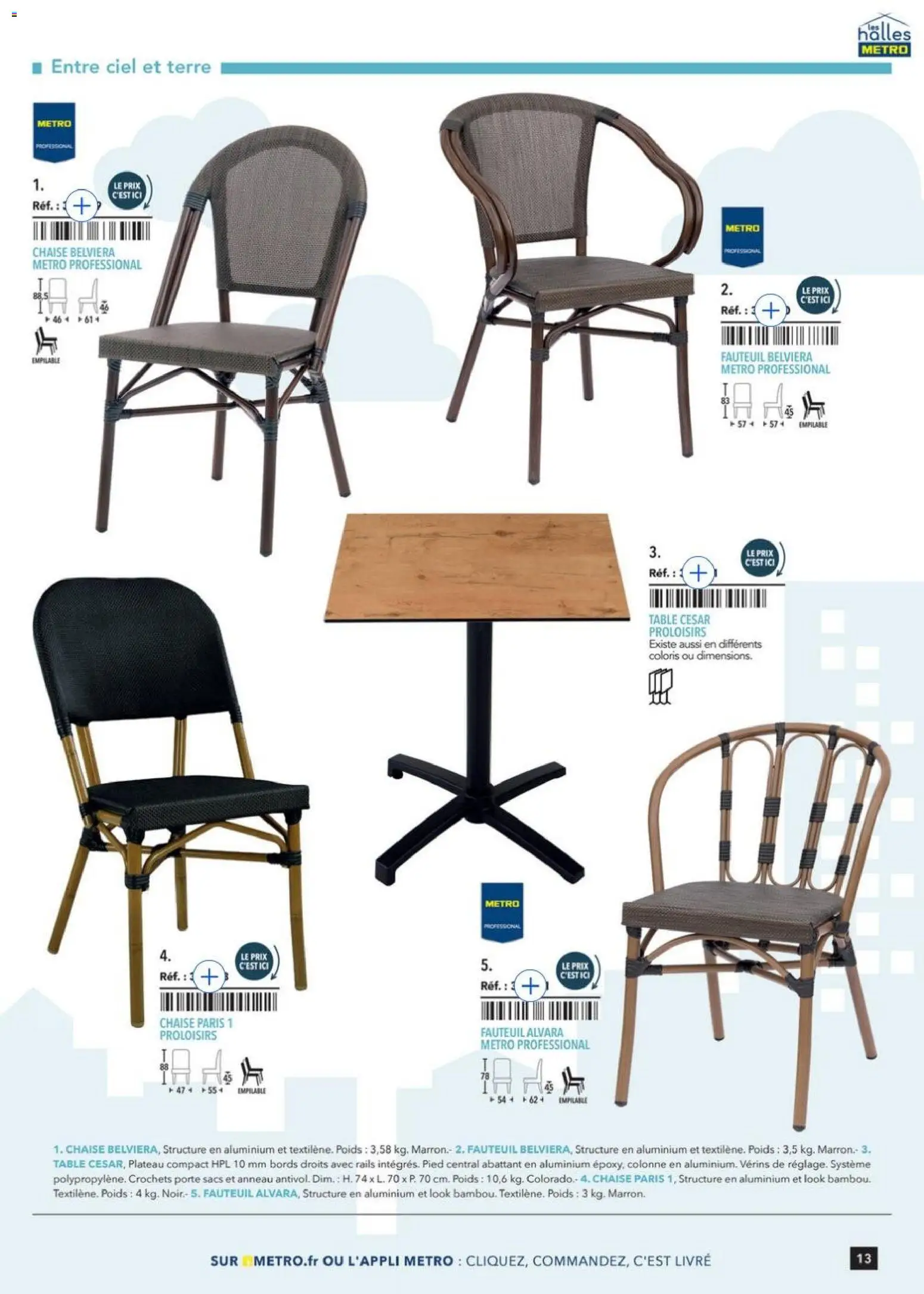 {H1} | Page: 13 | Produits: Plateau, Poids, Table, Livre