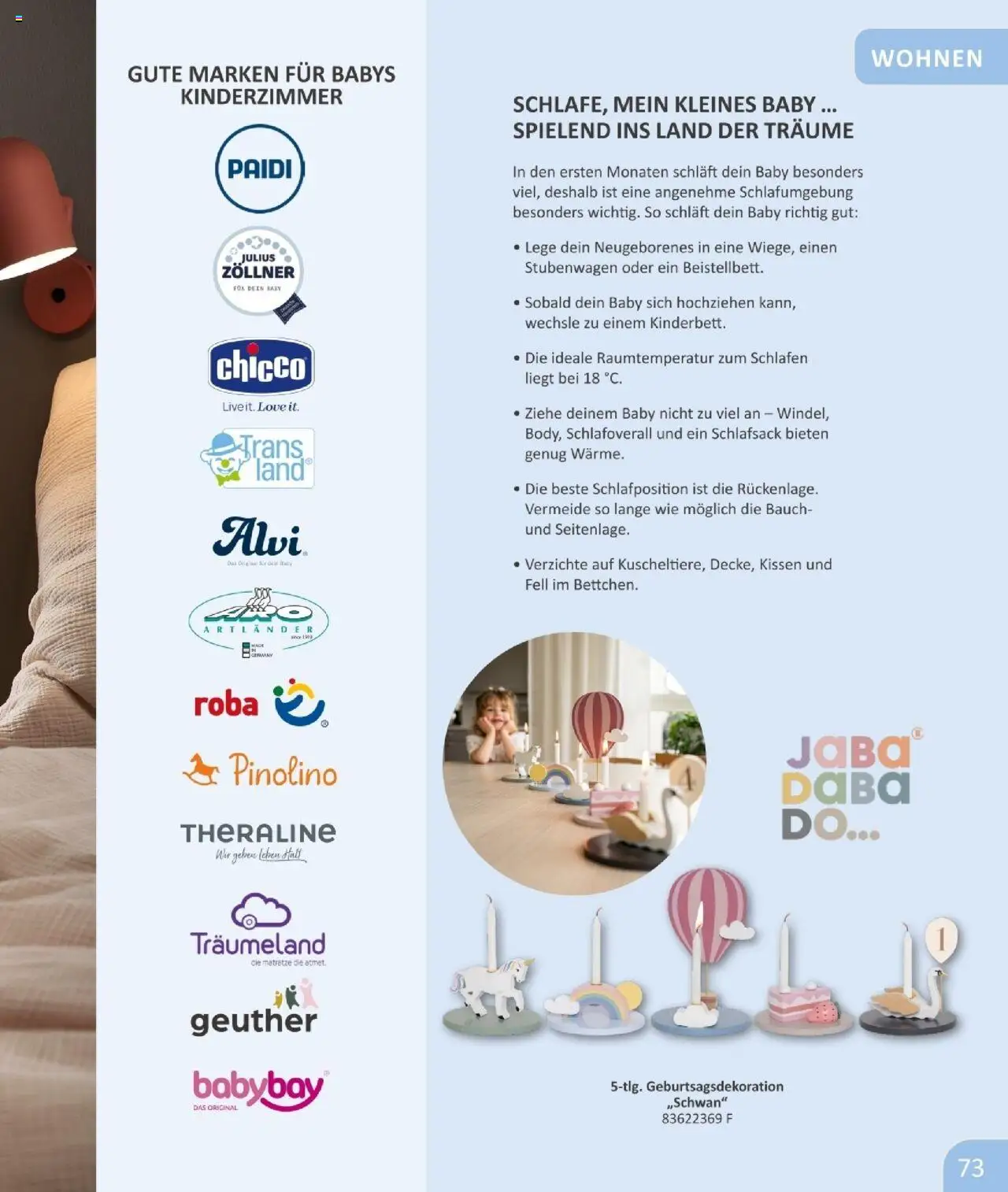 Vedes - Babykatalog - gültig ab dem 01.07.2025 | Seite: 73 | Produkte: Matratze, Kissen, Schlafsack