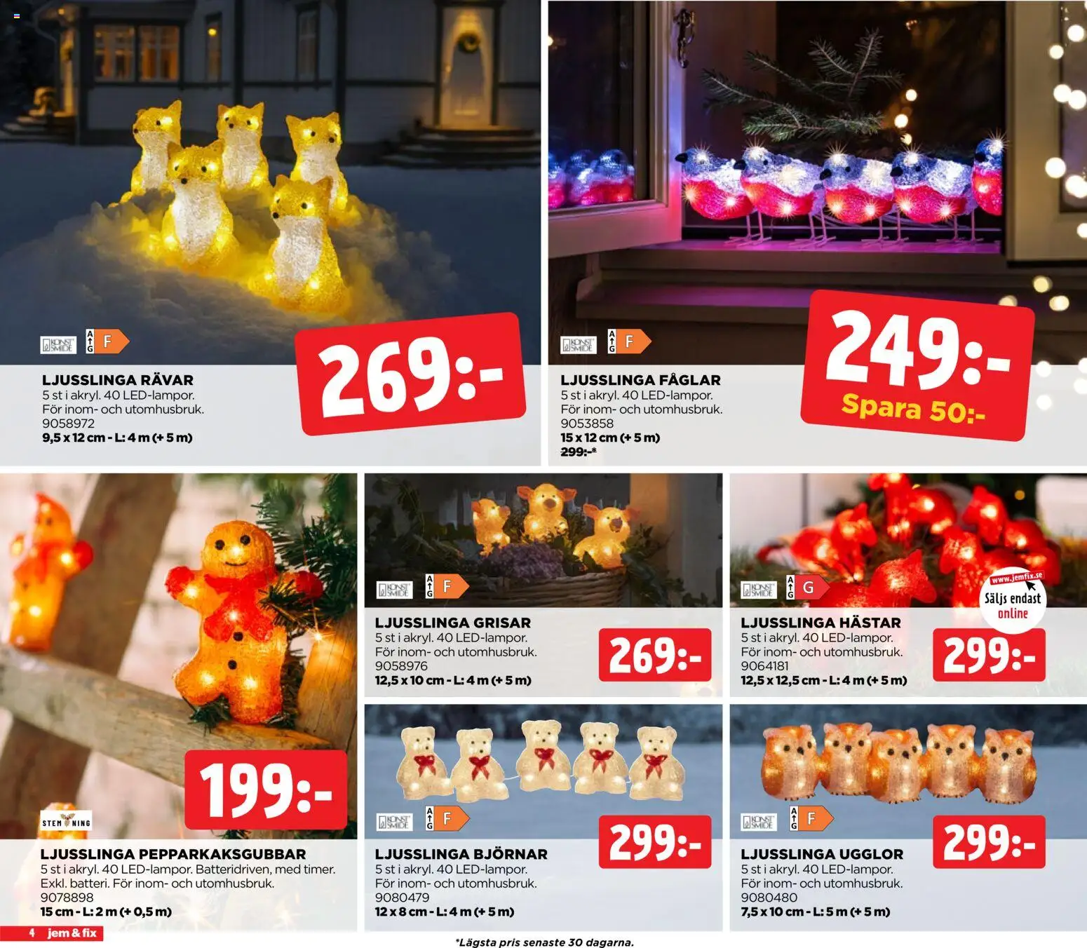 Jem & Fix reklamblad aktuell från 03.11.2025 | Sida: 4 | Produkter: Ljusslinga