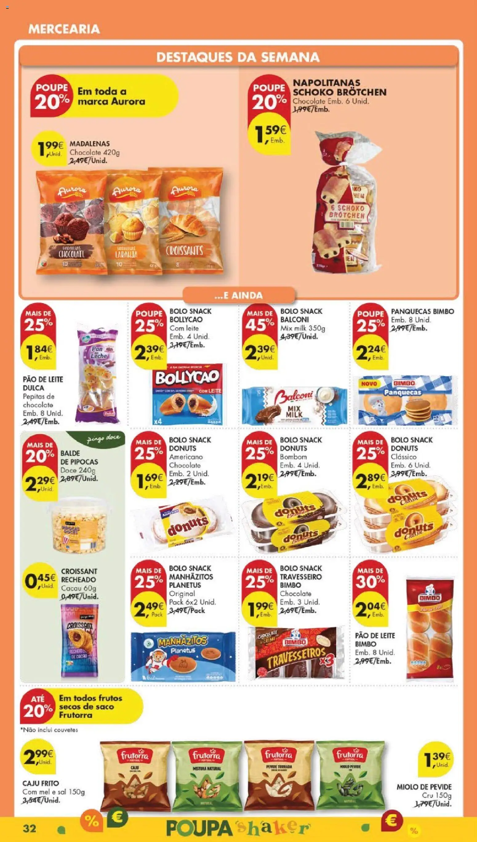 Pingo Doce folheto │ válido de 24.02.2026 | Página: 34 | Produtos: Pipocas, Manhãzitos, Leite, Pão
