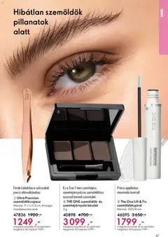 Katalógus Oriflame 2026/06 - amely érvényes a következő dátumtól: 15.04.2026 | Oldal: 47 | Termékek: Szemöldökcsipesz, Szemöldökspirál, Smink